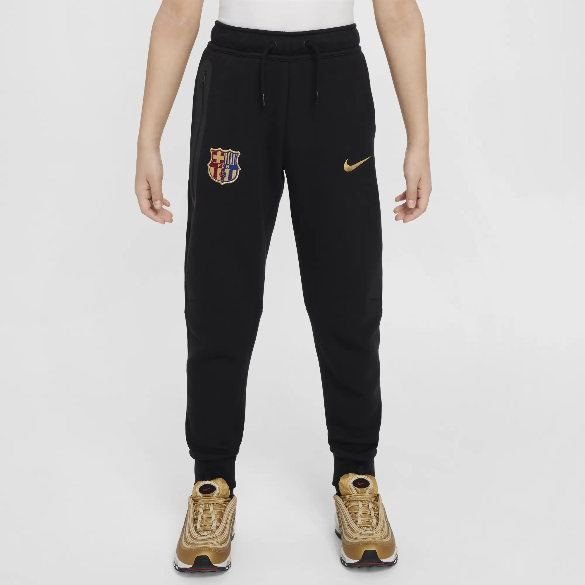 Barcelona Nike Tech Fleece Pant - Black - Kids