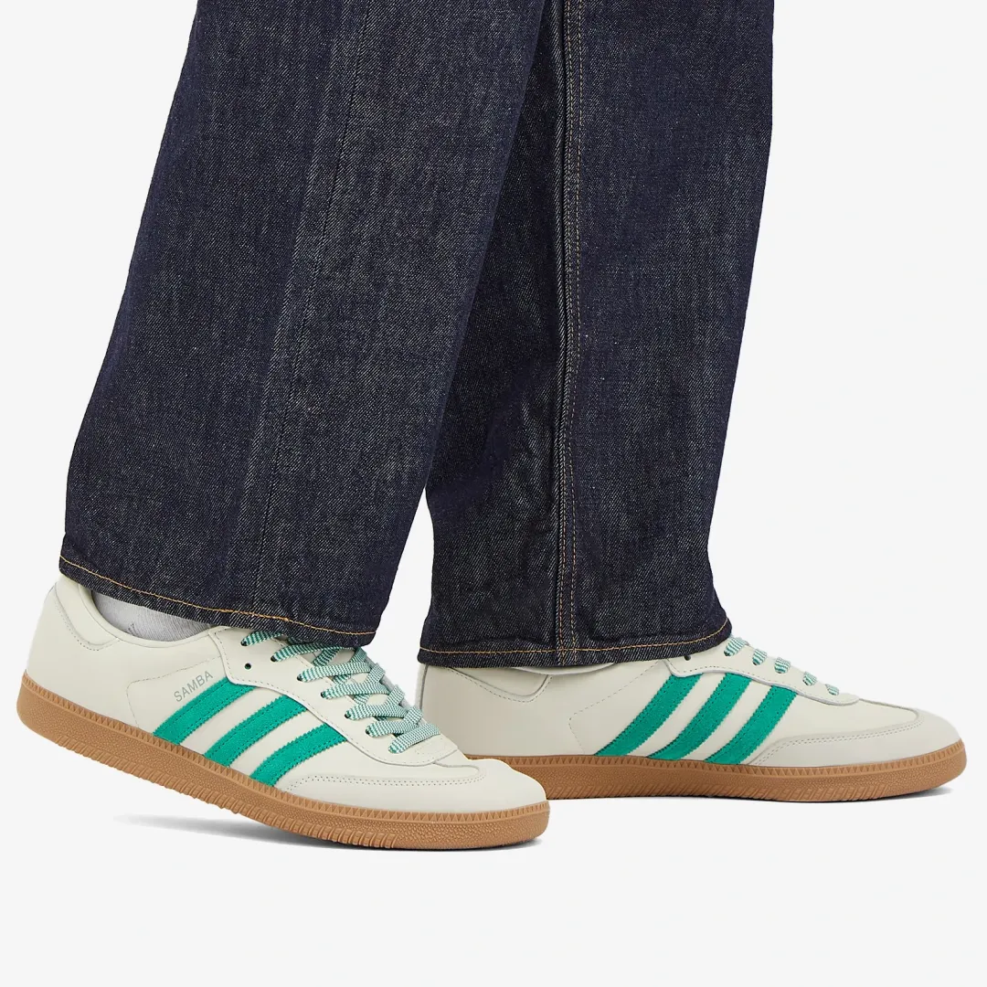 adidas gazelle silver green womens adidas Women's Sambae Shoes, Size 10, White/Green main image 0