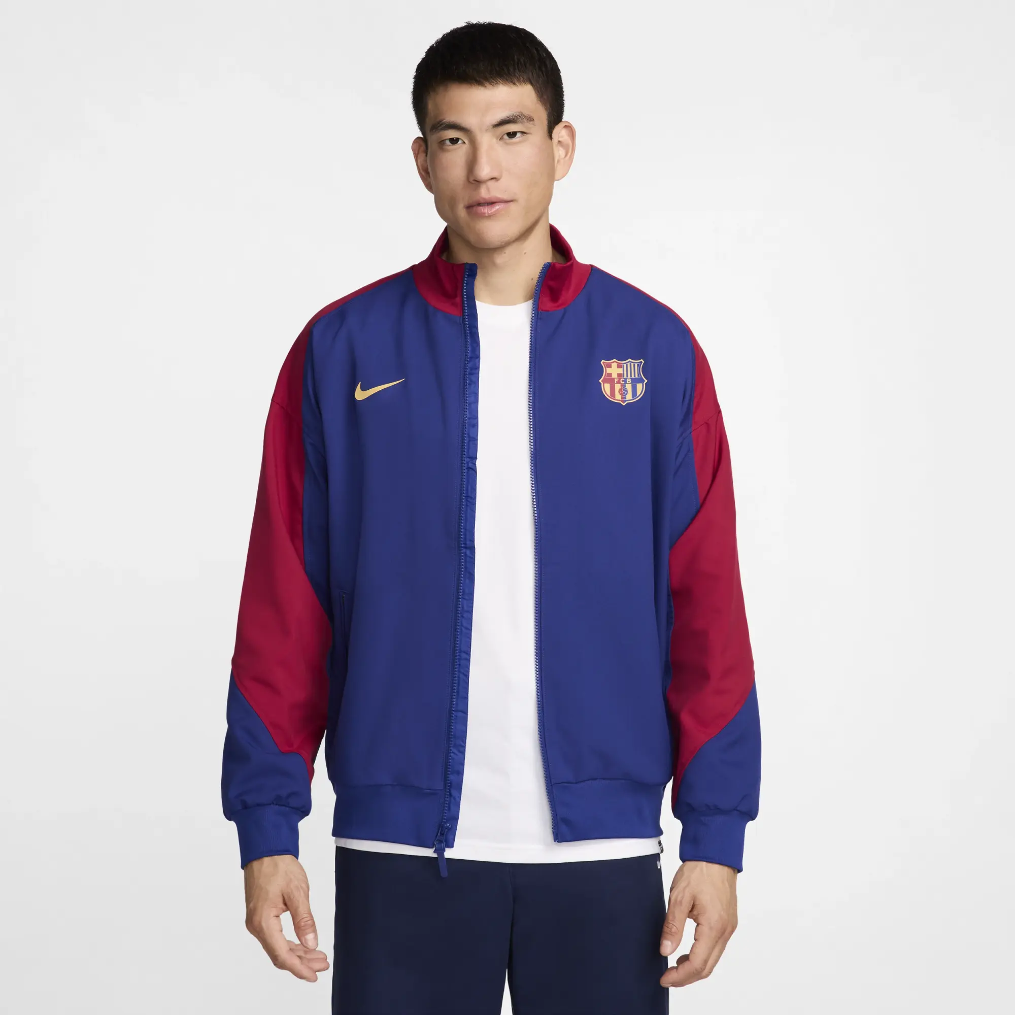 Nike Barcelona Dri-Fit Strike Anthem Jacket - Royal/Red - 2024-2025