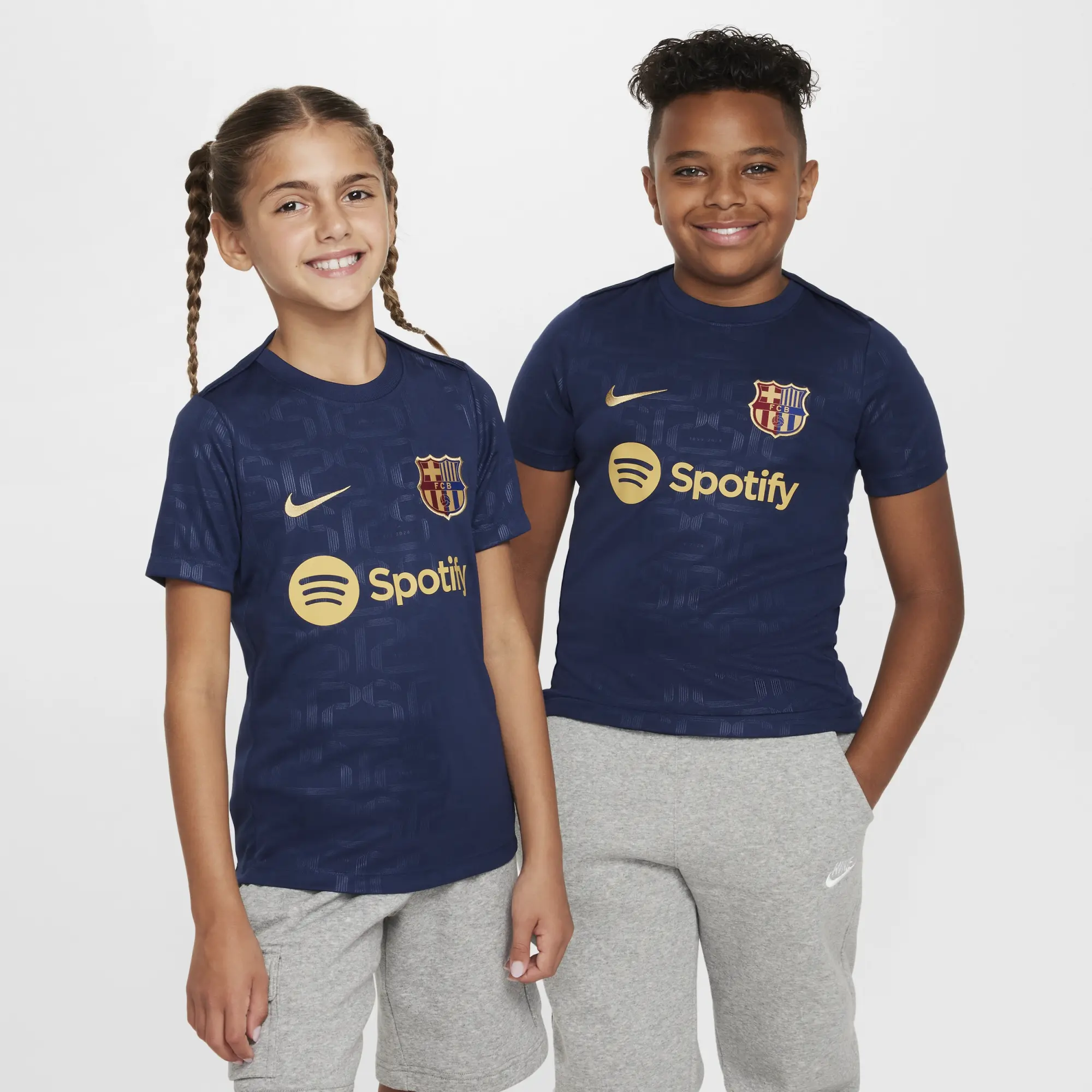 Nike Barcelona Kids SS Pre-Match Home Shirt 2024/25