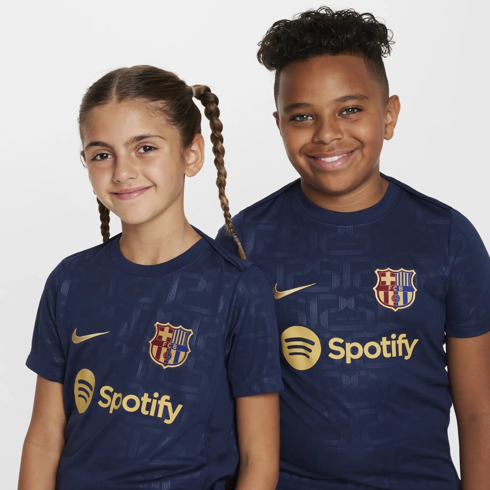 Nike Barcelona Kids SS Pre-Match Home Shirt 2024/25