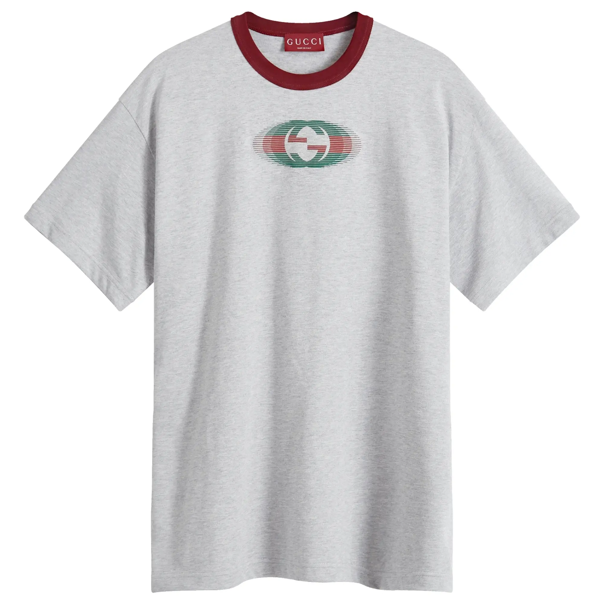 Gucci Men's Back Logo T-Shirt Grey Melange
