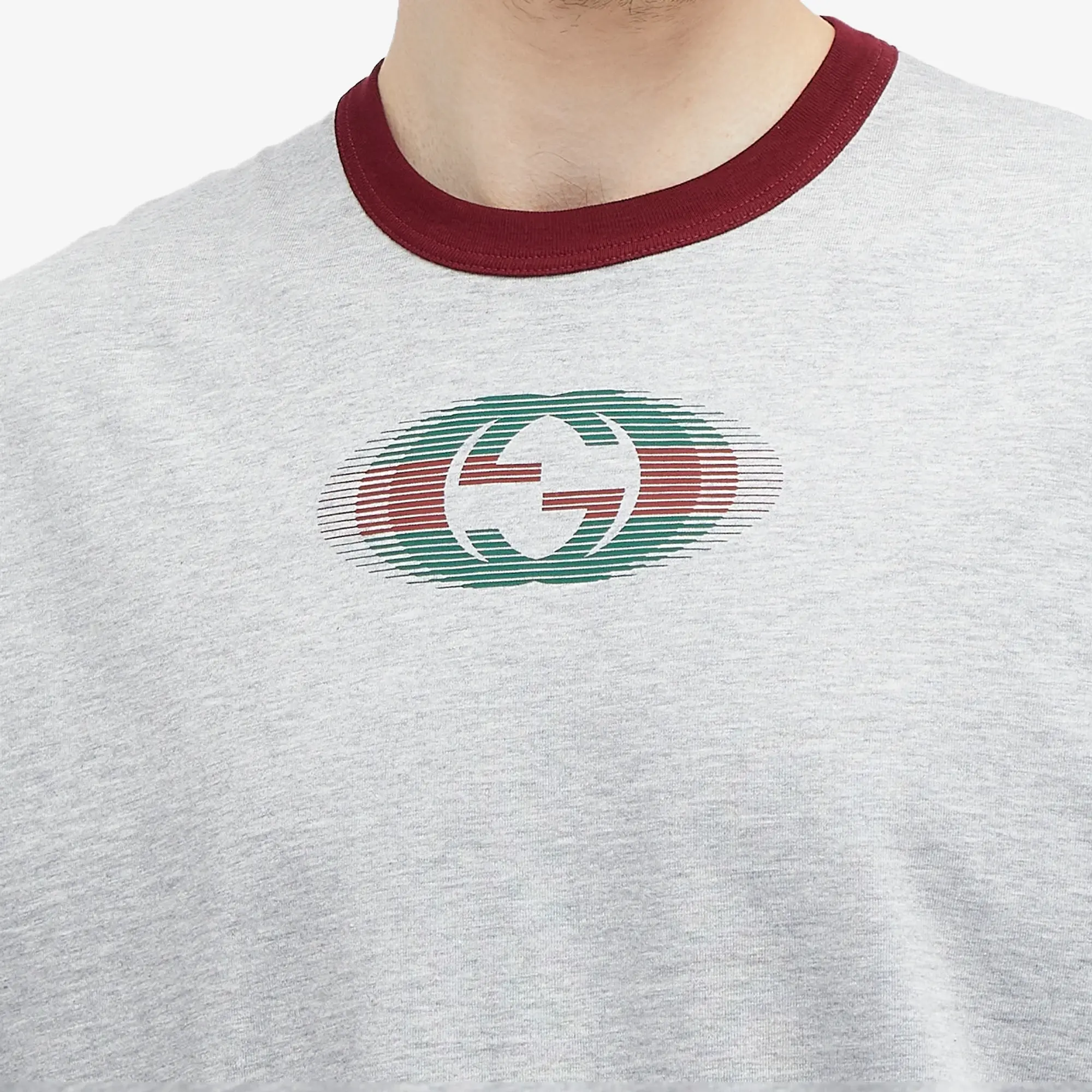 Gucci Men's Back Logo T-Shirt Grey Melange