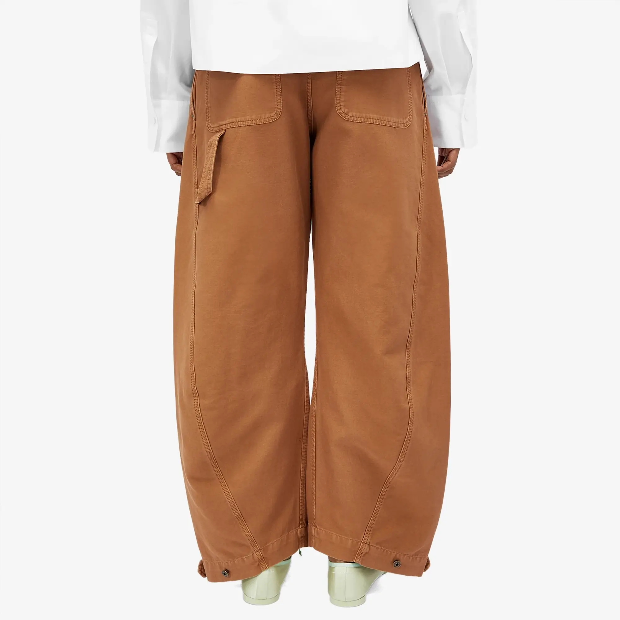 JW Anderson Women's Twisted Seam Trousers Caramel
