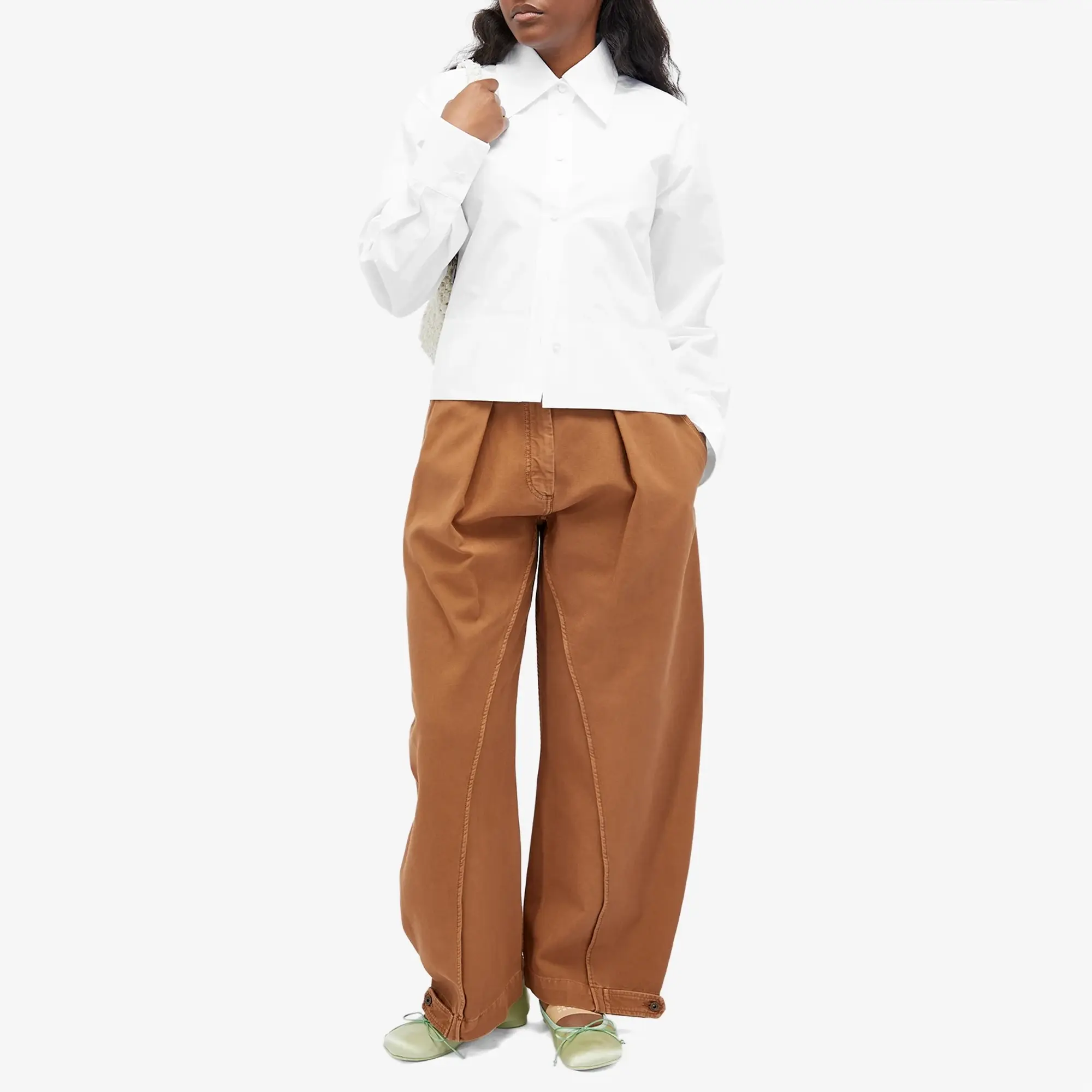JW Anderson Women's Twisted Seam Trousers Caramel