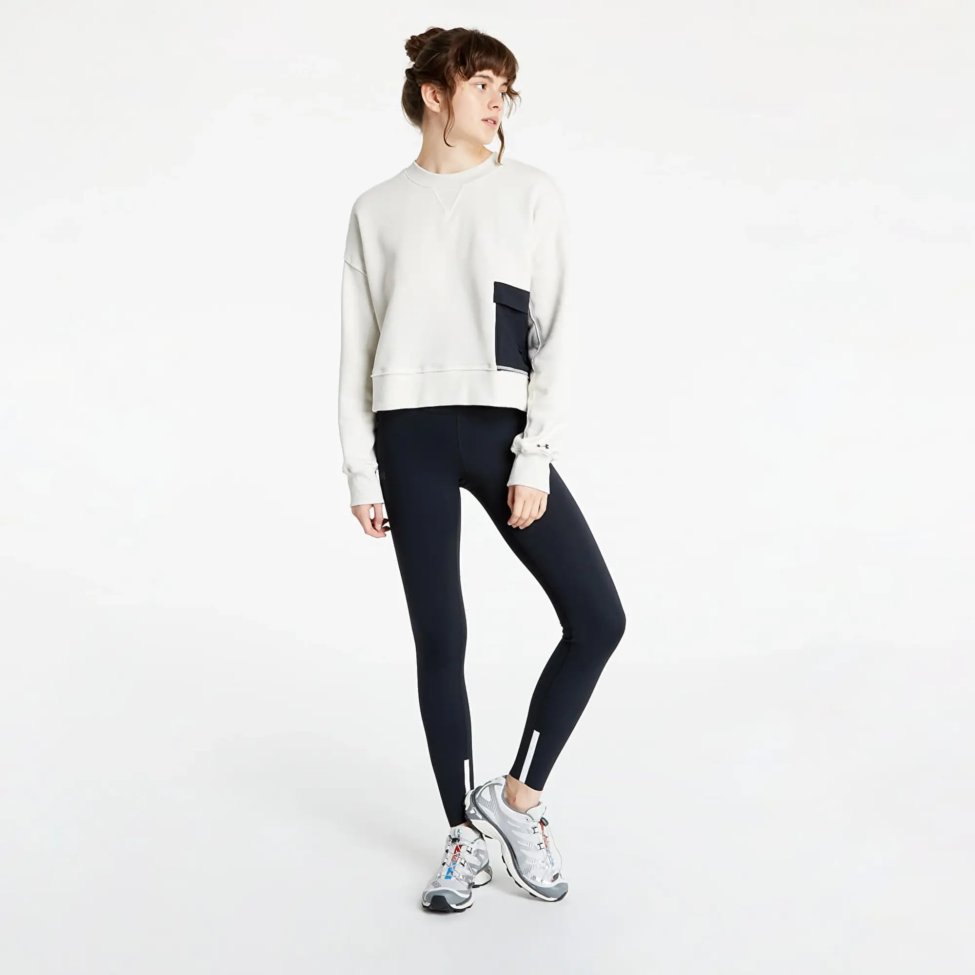 Sweatshirt Under Armour Project Rock Fleece Crew White L