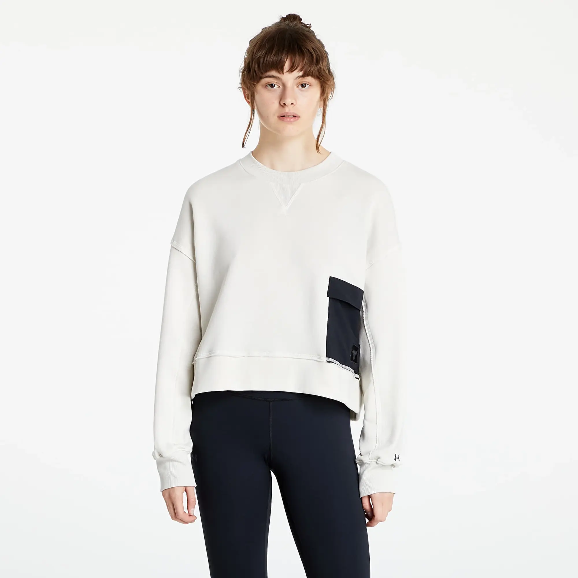 Sweatshirt Under Armour Project Rock Fleece Crew White L