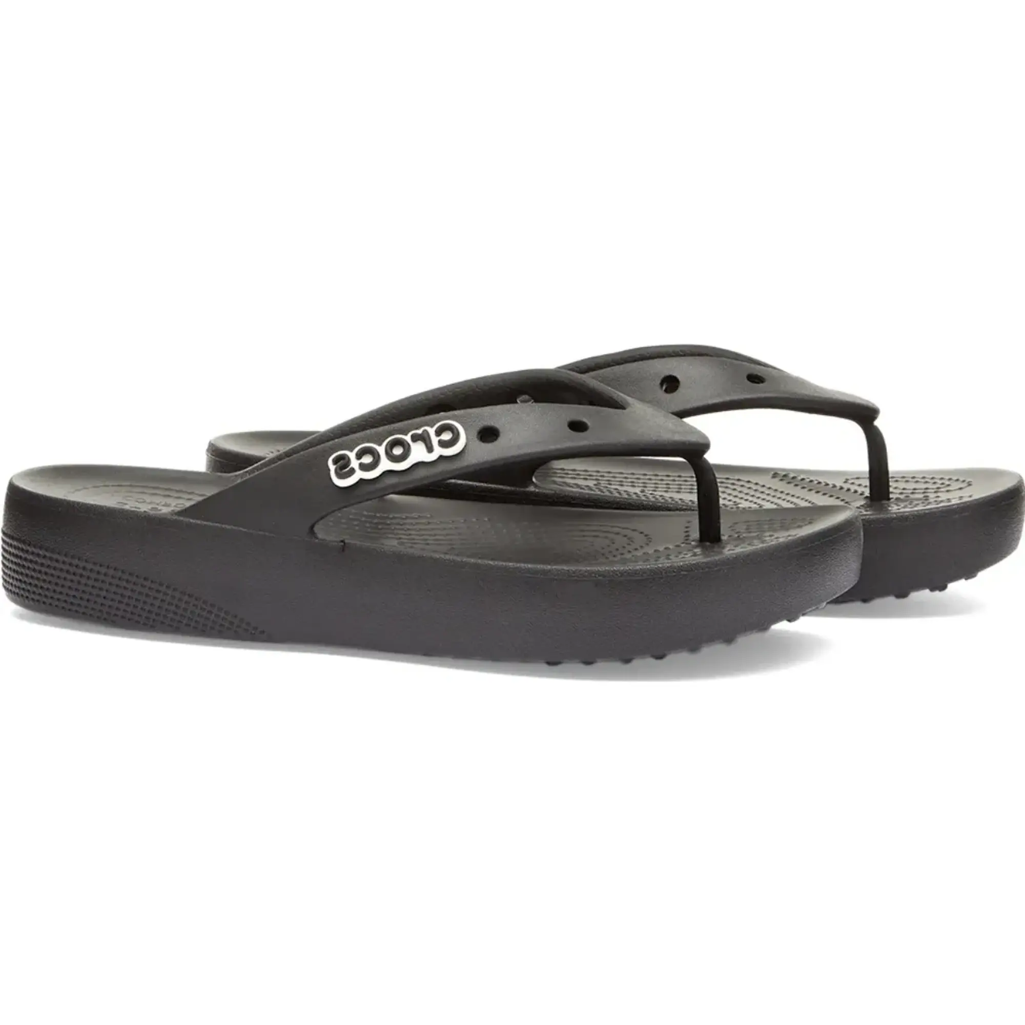 Crocs | Women | Classic Platform | Flips | Black | 9