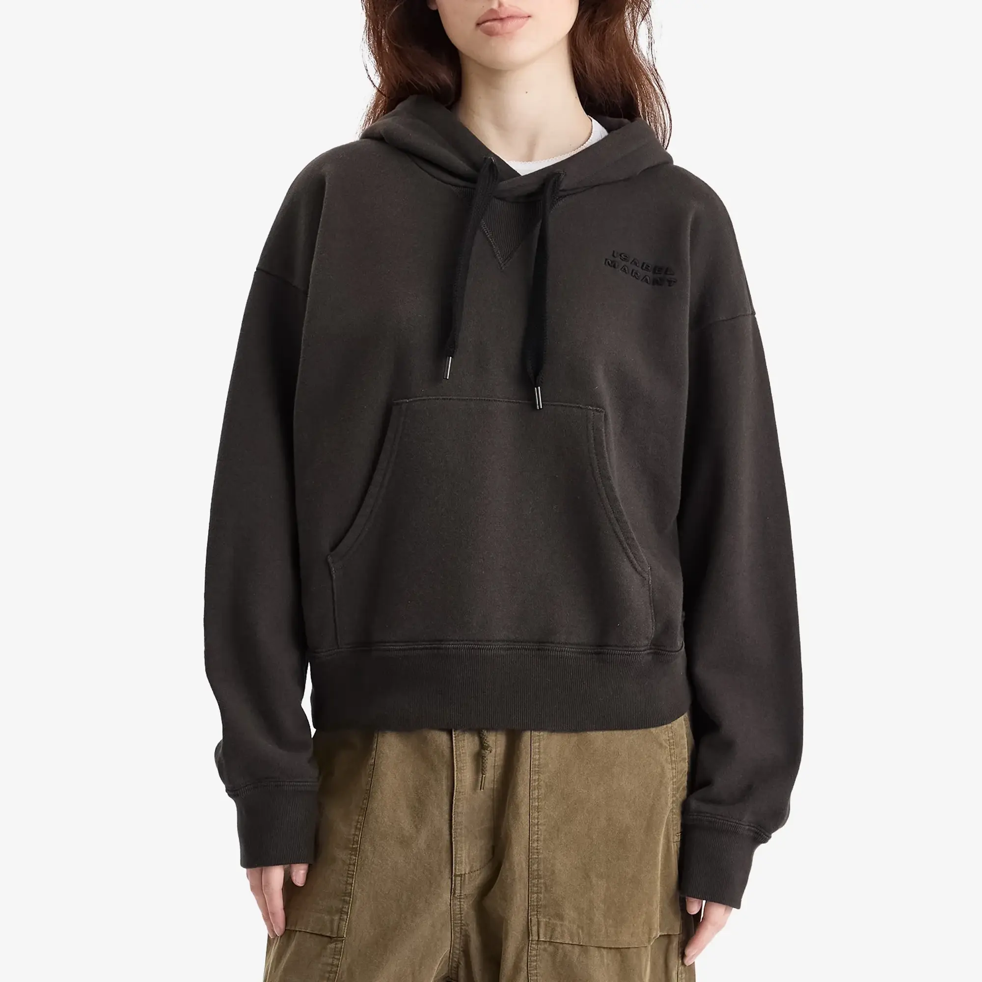 Isabel Marant Women's Sylla Logo Hoodie Faded Black