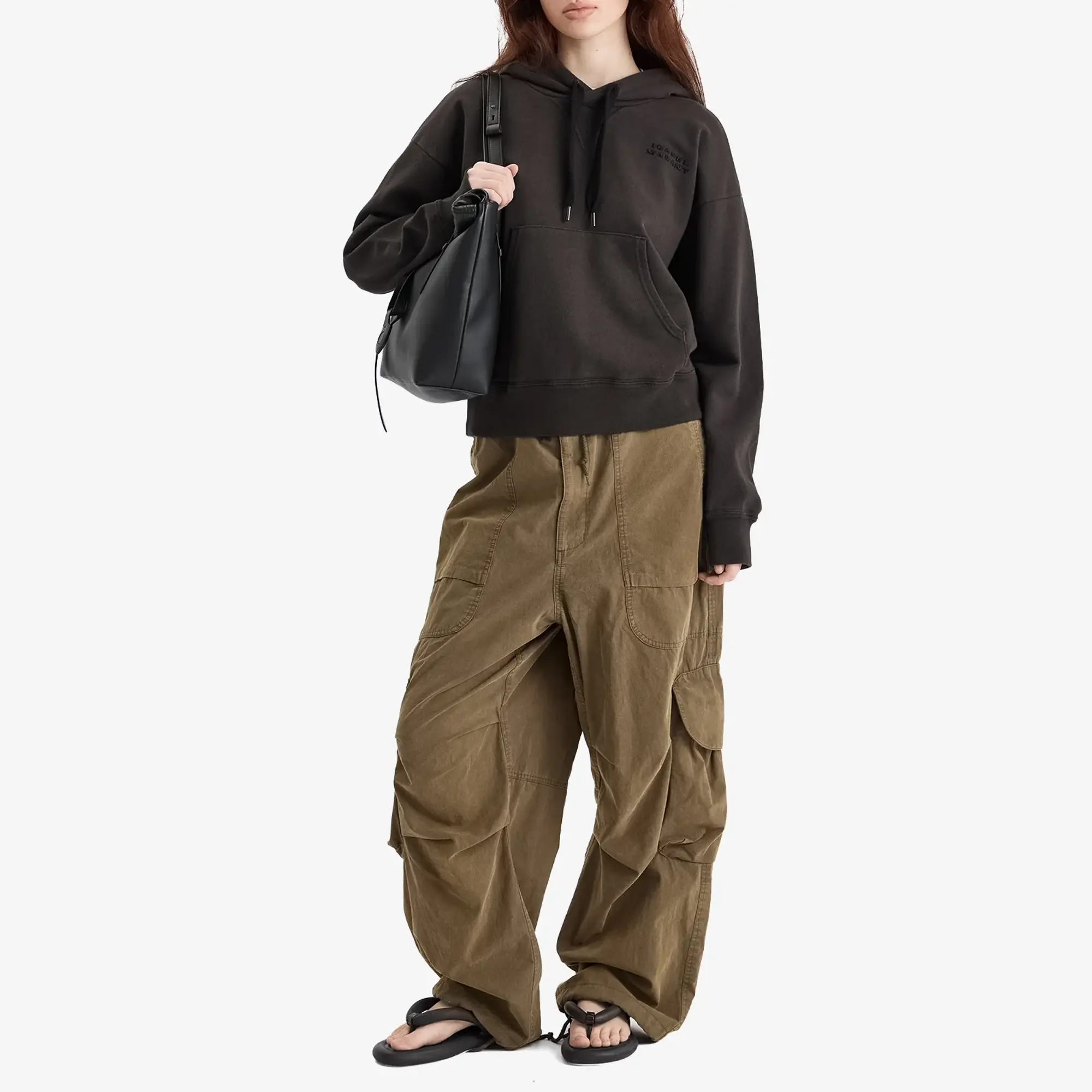 Isabel Marant Women's Sylla Logo Hoodie Faded Black