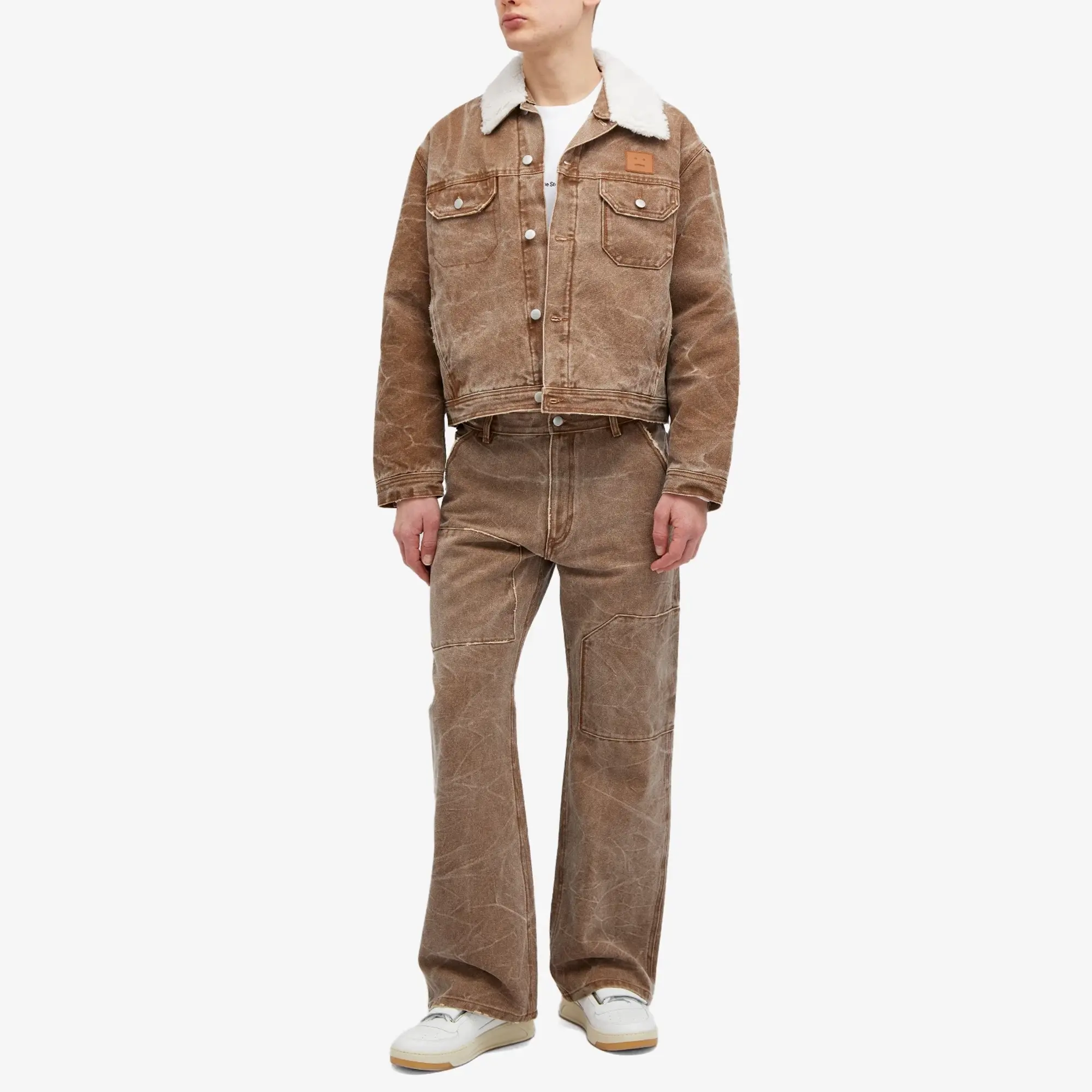 Acne Studios Palma Patch Canvas Work Pants Toffee Brown | CK0101