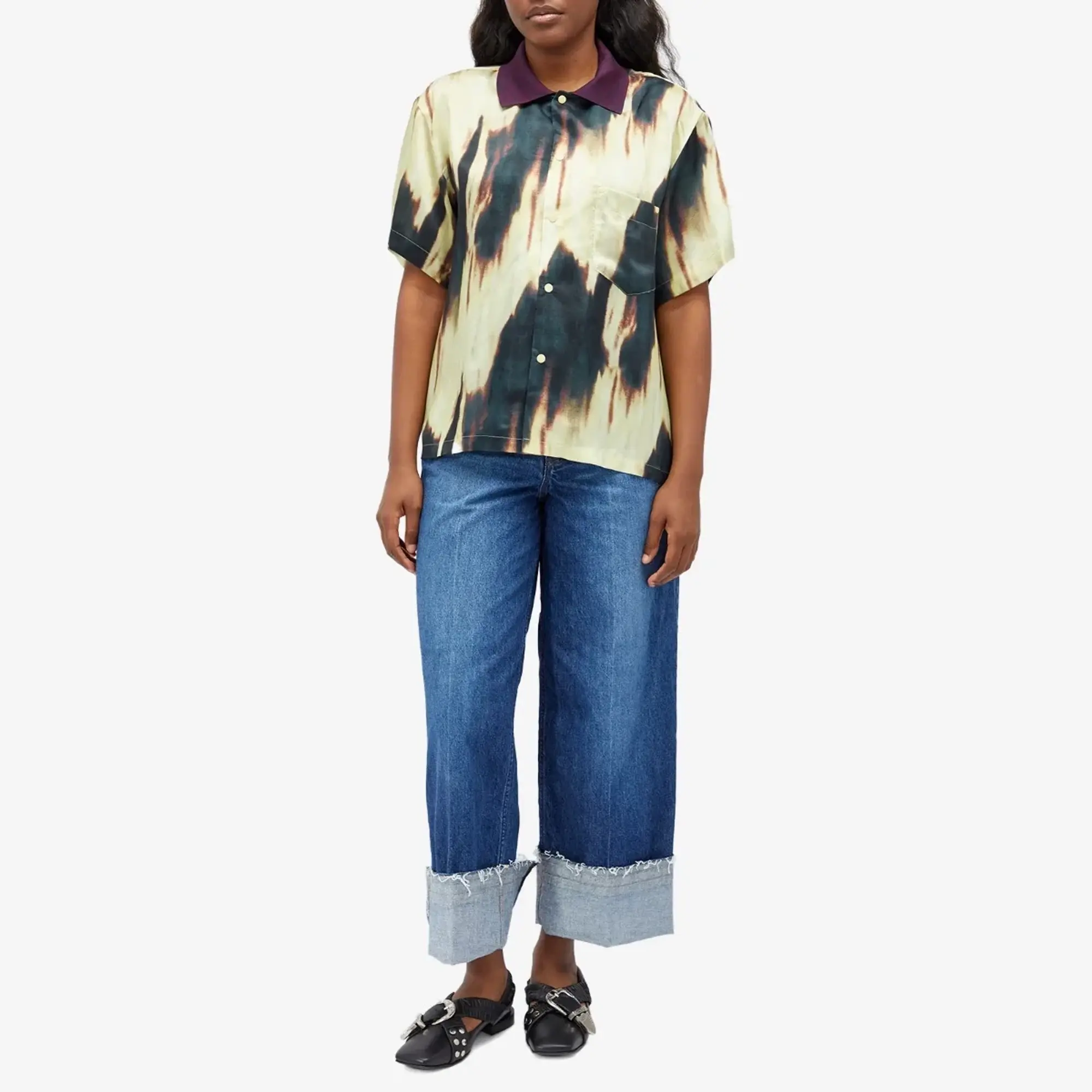 TOGA Women's Archives Inner print shirt Yellow