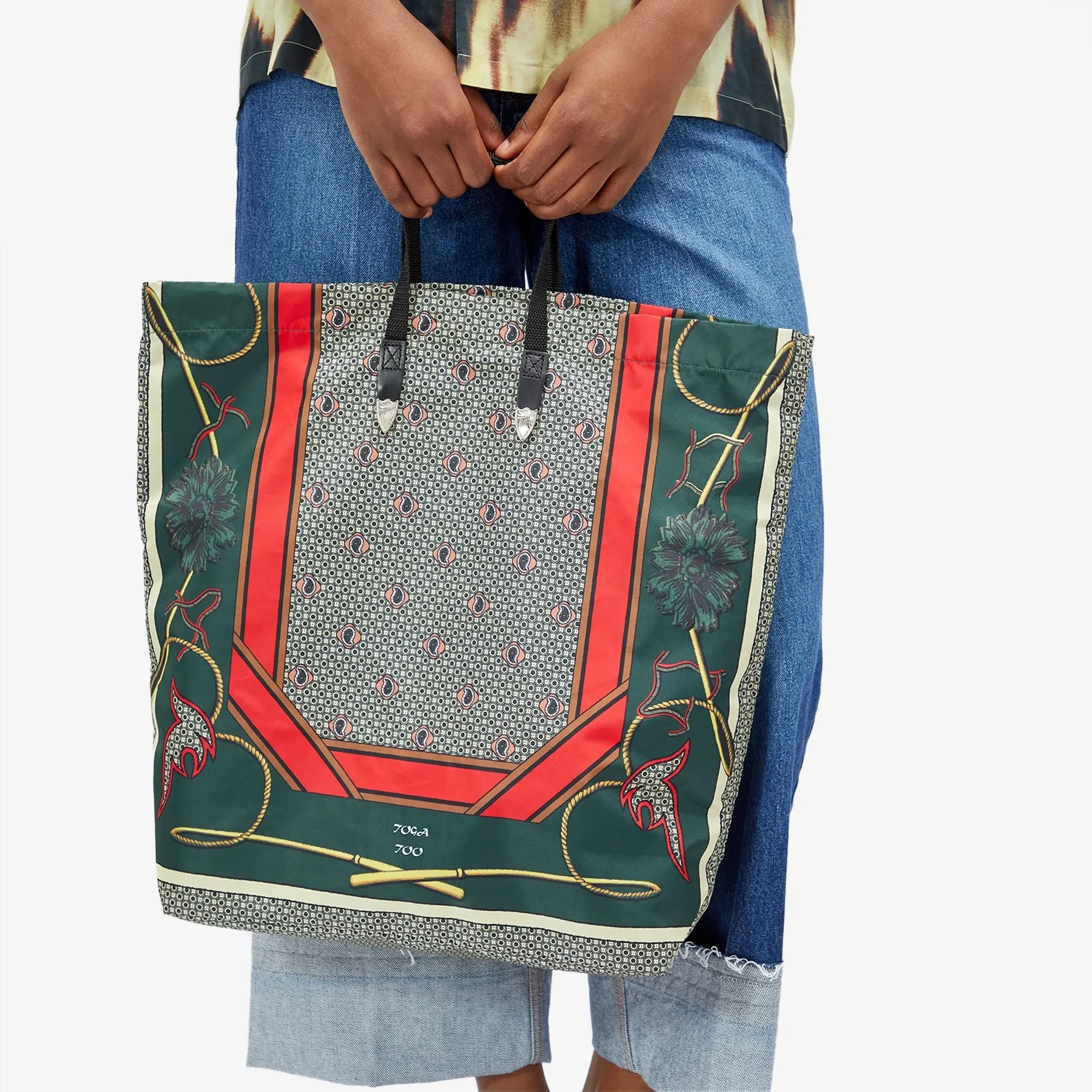 TOGA Women's Archives Print tote bag Green | TZ242-AG970-10