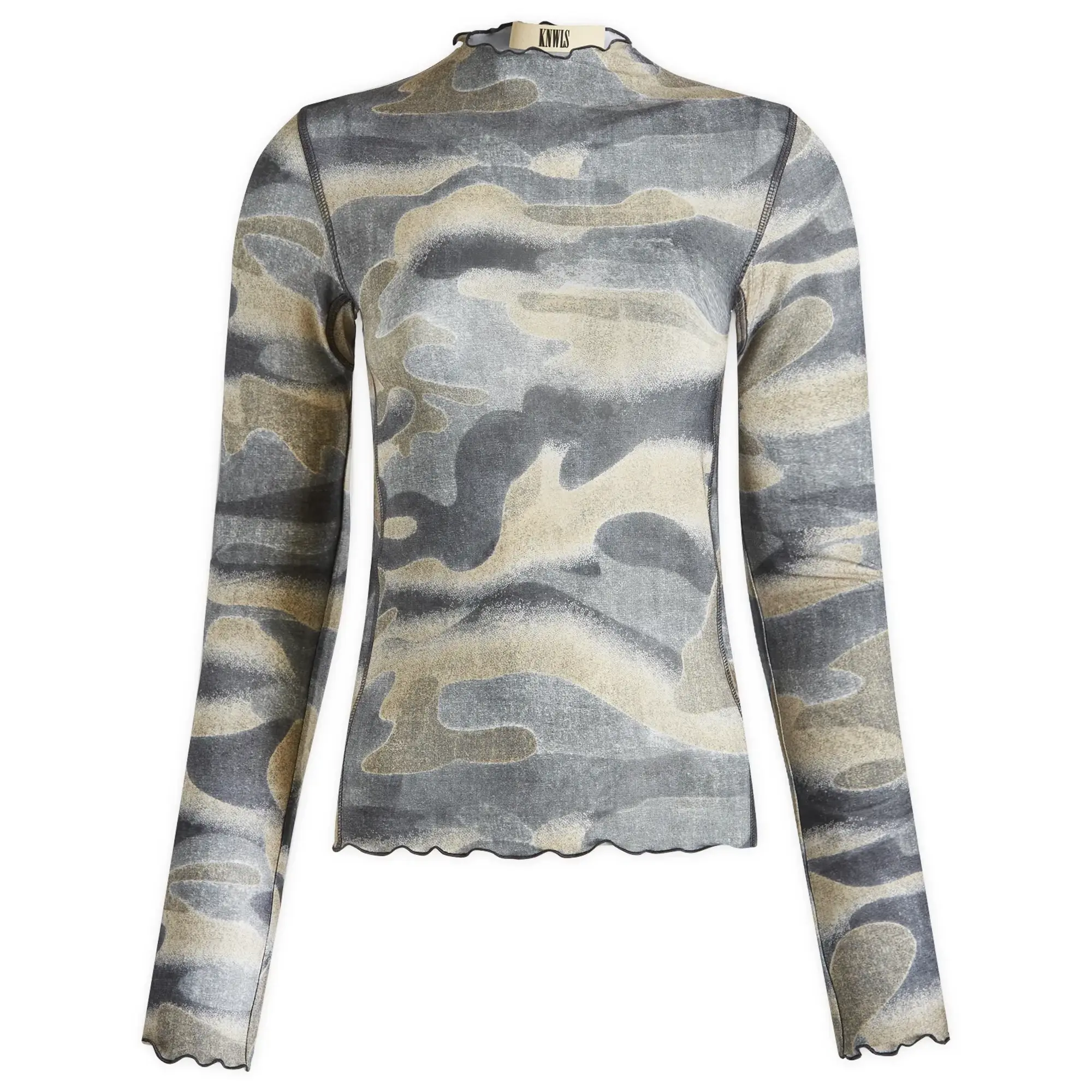 KNWLS Women's Halcyon Top in Camo Print Dark Camo