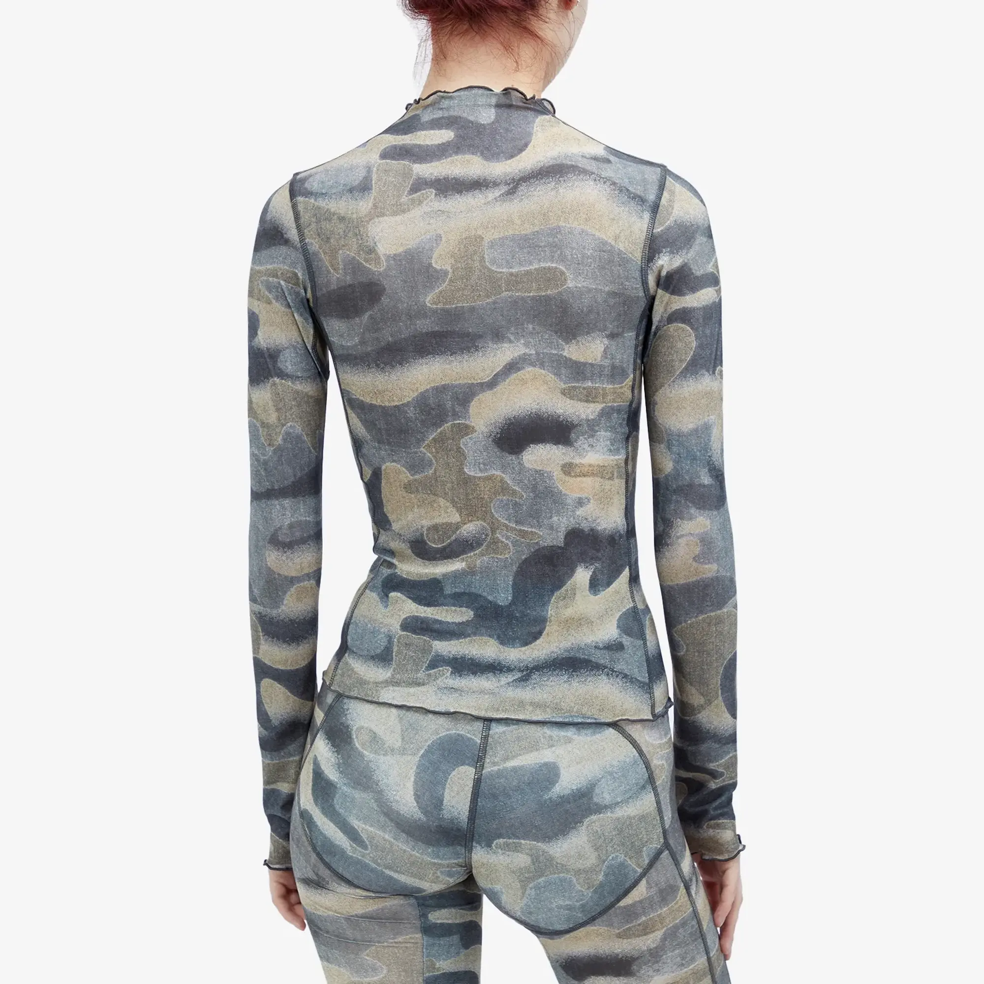 KNWLS Women's Halcyon Top in Camo Print Dark Camo