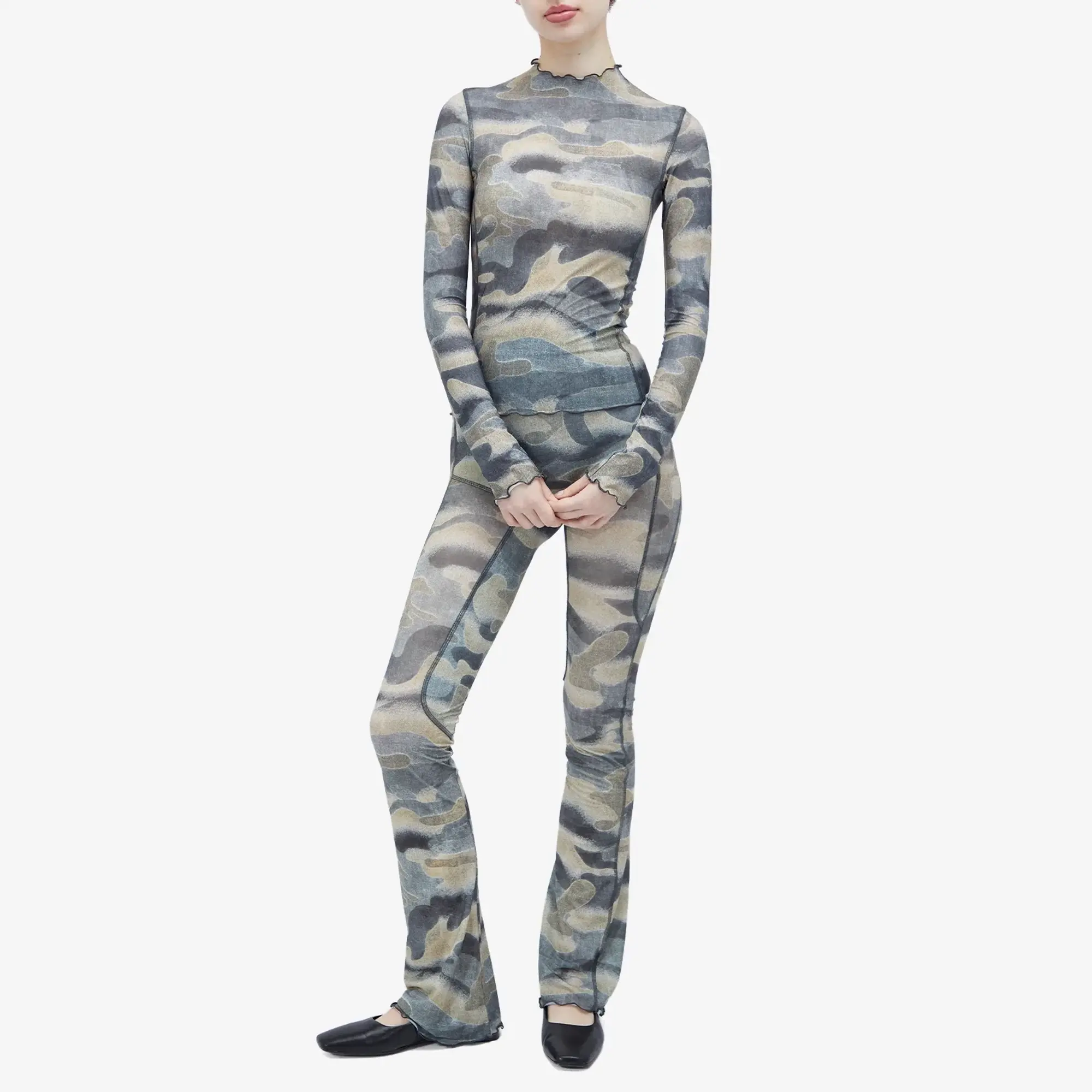 KNWLS Women's Halcyon Top in Camo Print Dark Camo