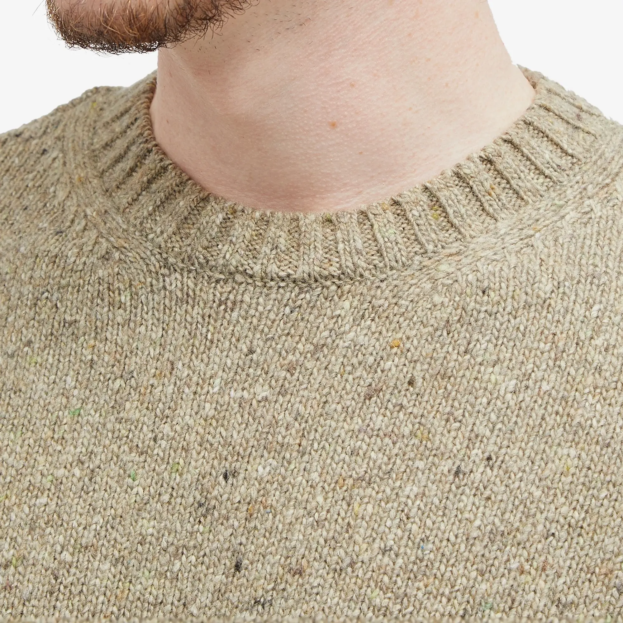 Folk Men's Chain Crew Knit Light Sage