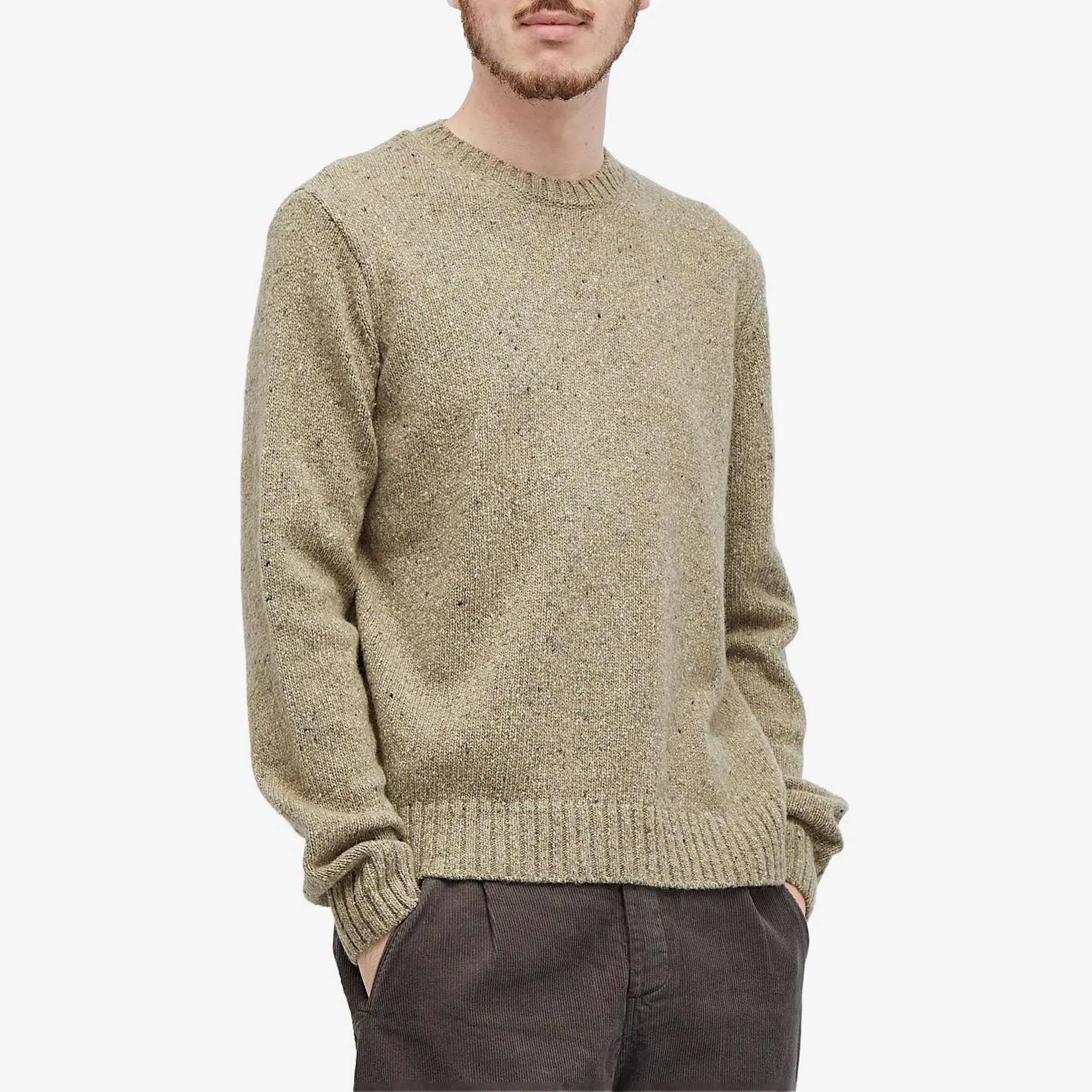 Folk Men's Chain Crew Knit Light Sage