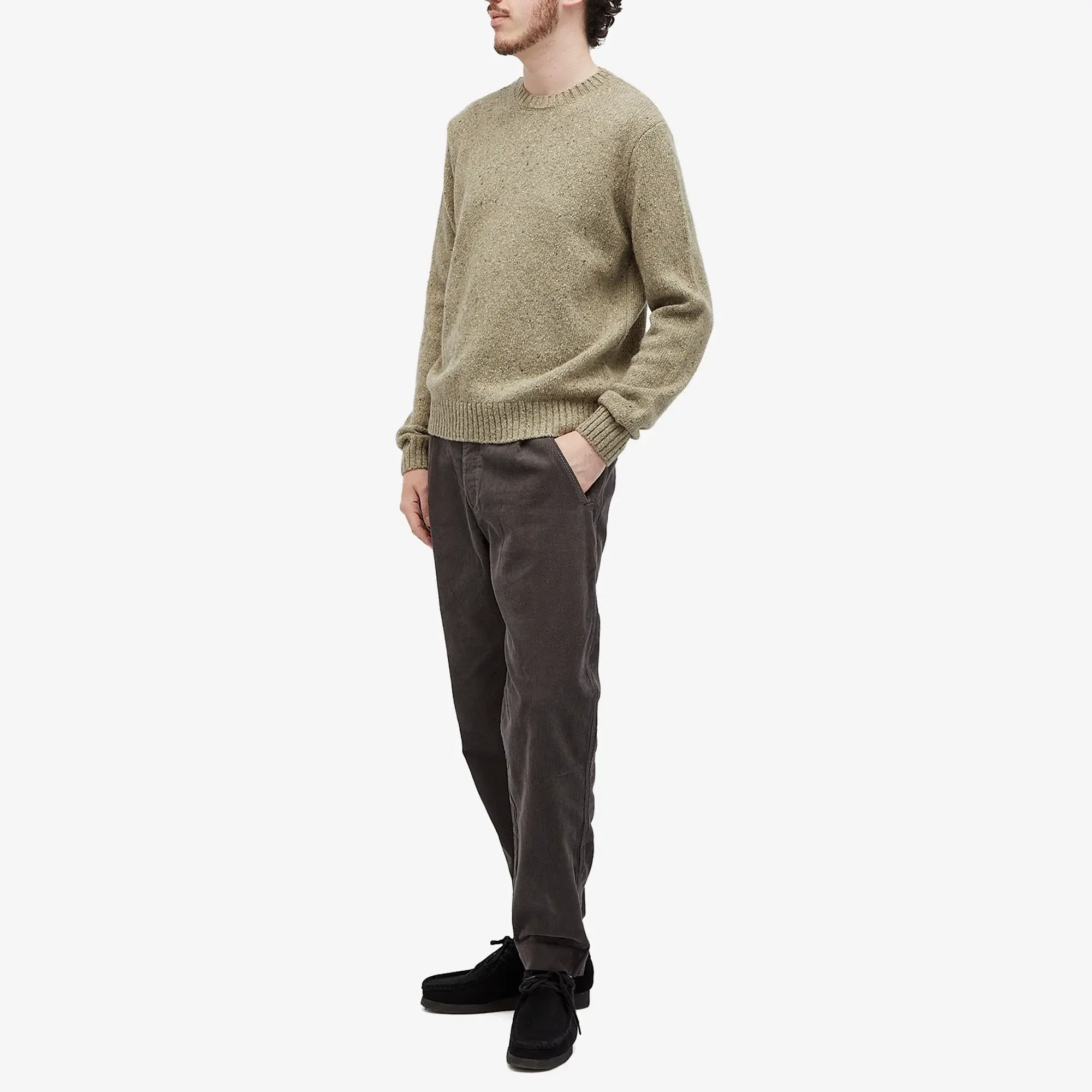 Folk Men's Chain Crew Knit Light Sage