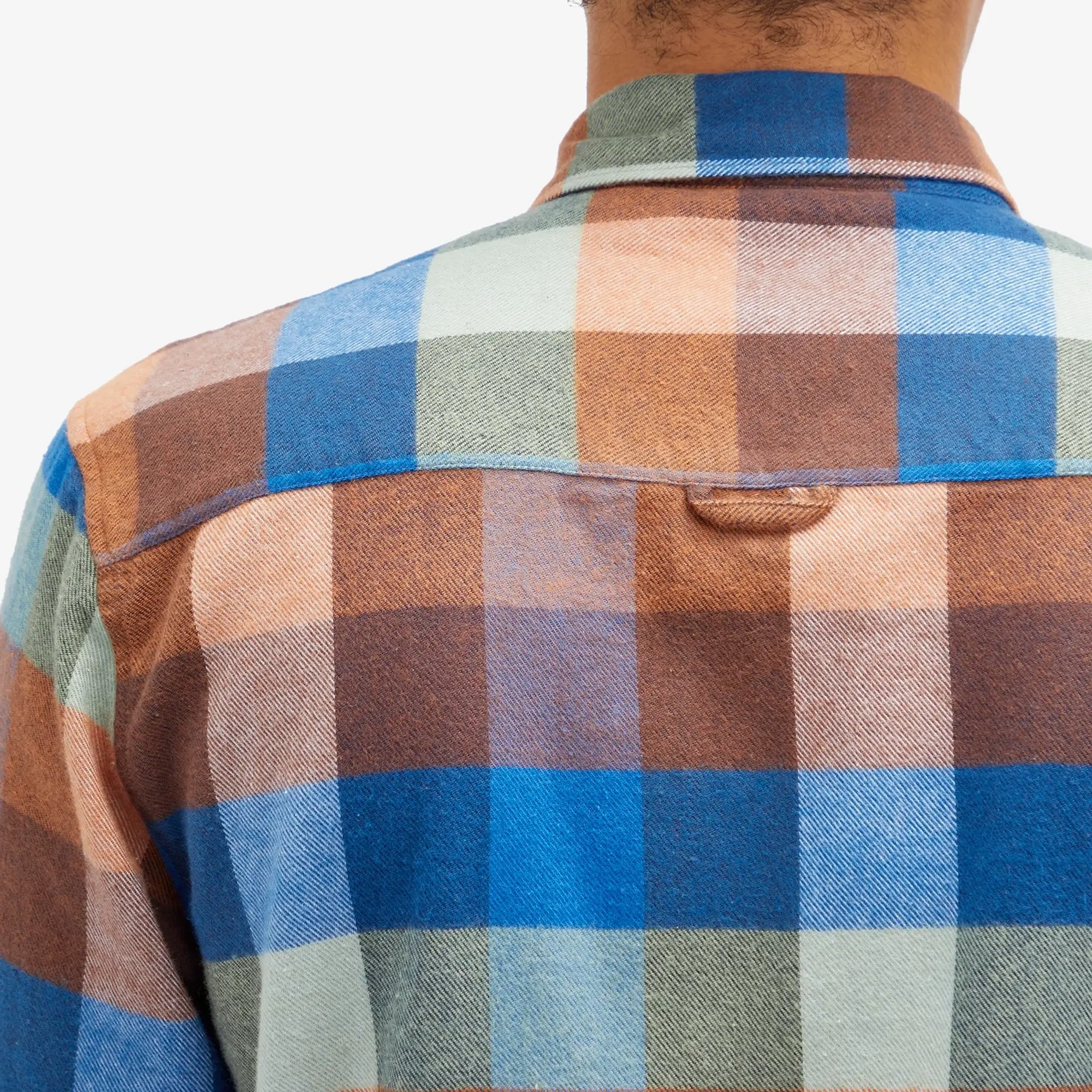 Folk Men's Relaxed Fit Shirt Rust Navy Mix