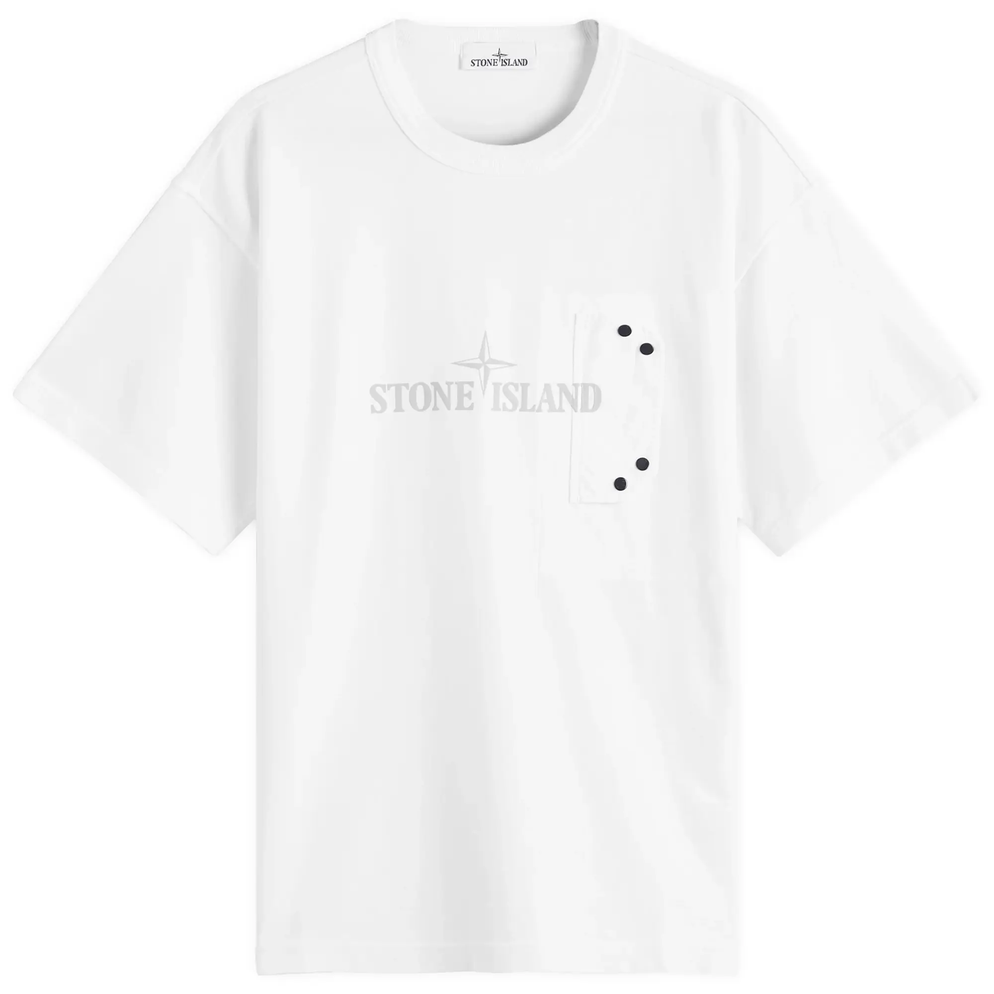 Stone Island Men's Pocket Detail Logo t-Shirt White