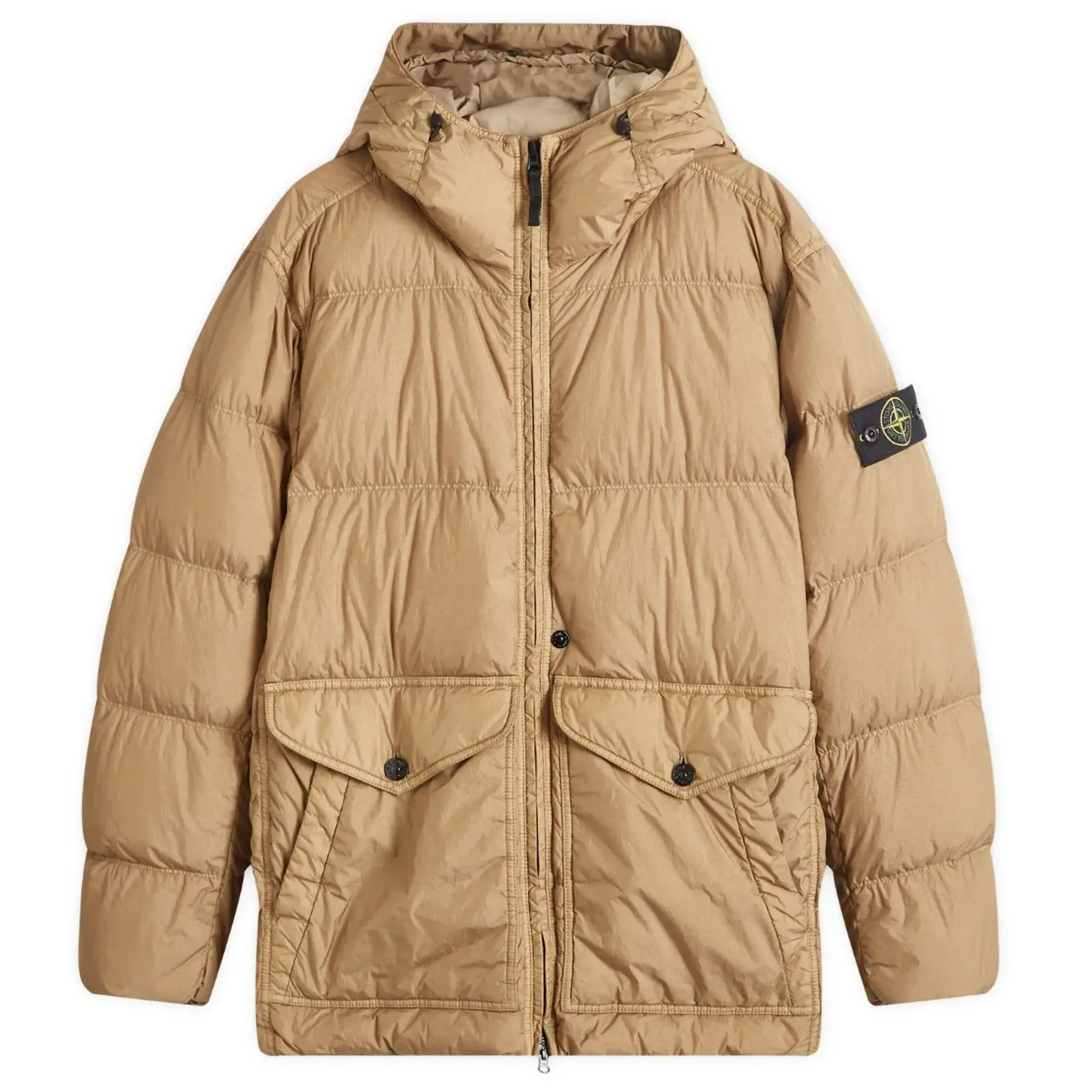 Stone Island Crinkle Reps R-Ny Down Jacket Men Down & Puffer Jackets Brown|Beige