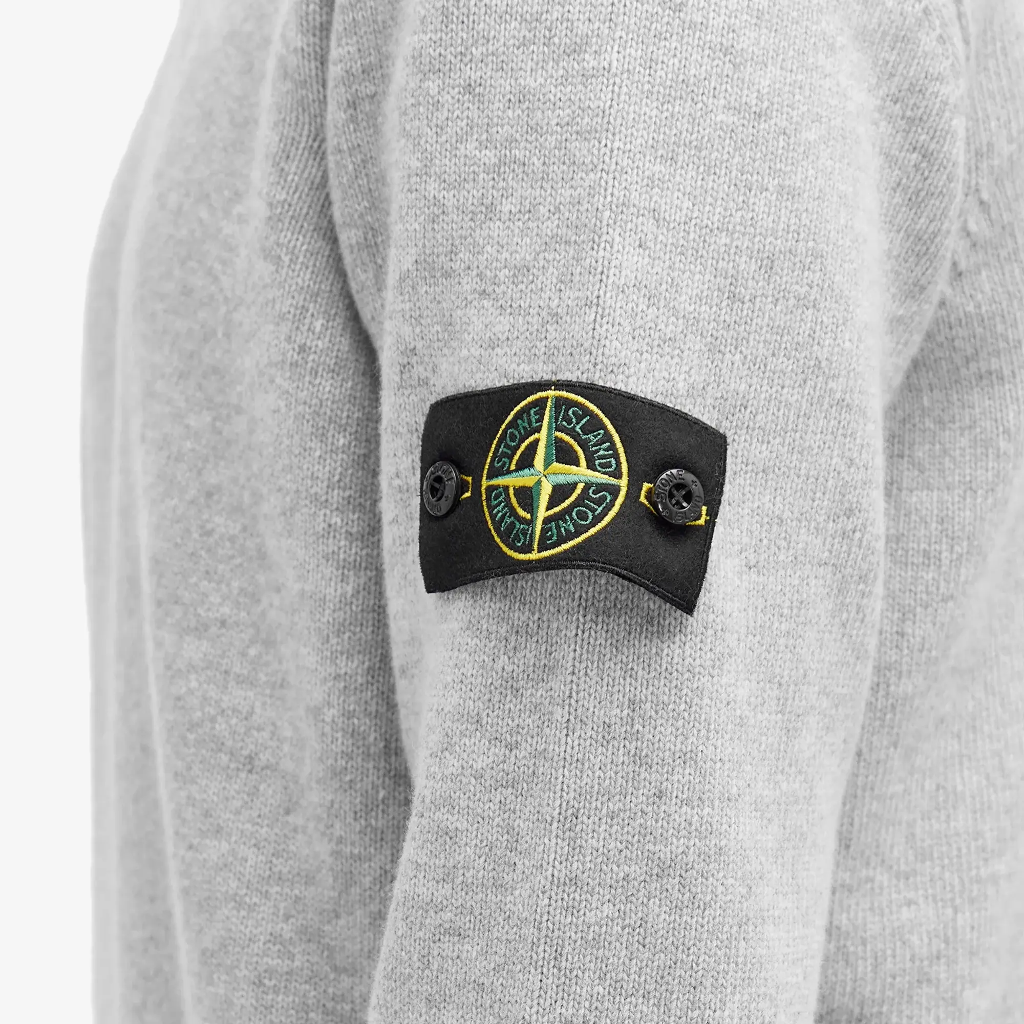 Stone Island Men's Reverse Seam Lambswool Crew Neck Jumper Melange Grey