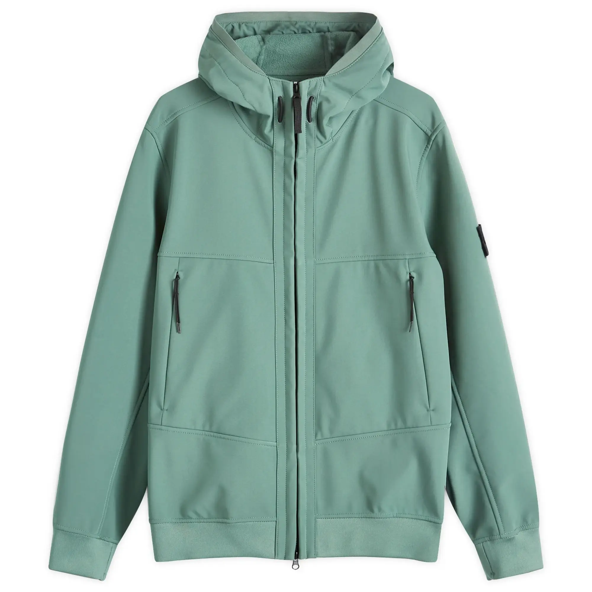 Stone Island Men's Soft Shell-R Hooded Jacket Sage