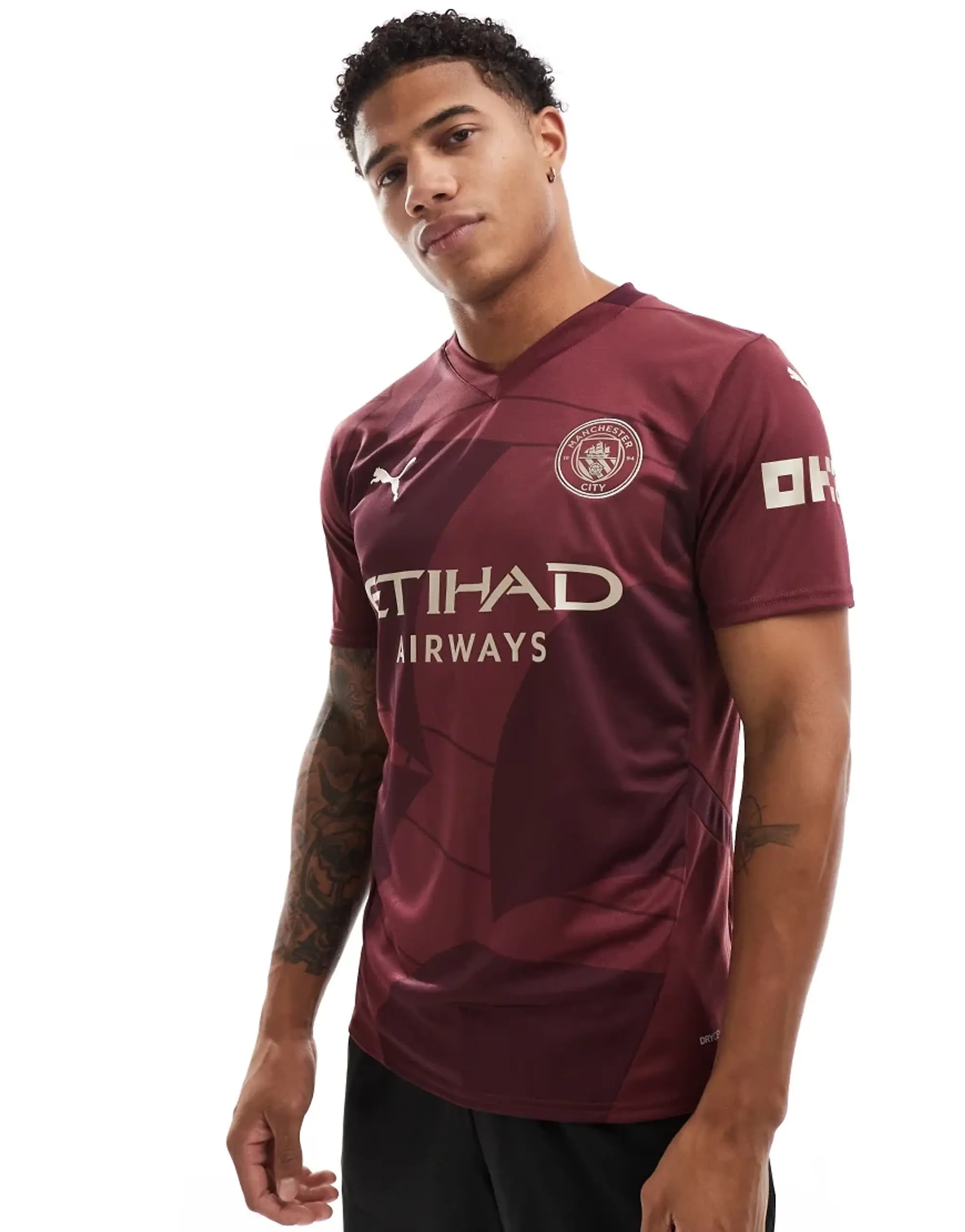 PUMA Manchester City FC 2024 25 Third Shirt Burgundy Mens 775201 03 FOOTY.COM