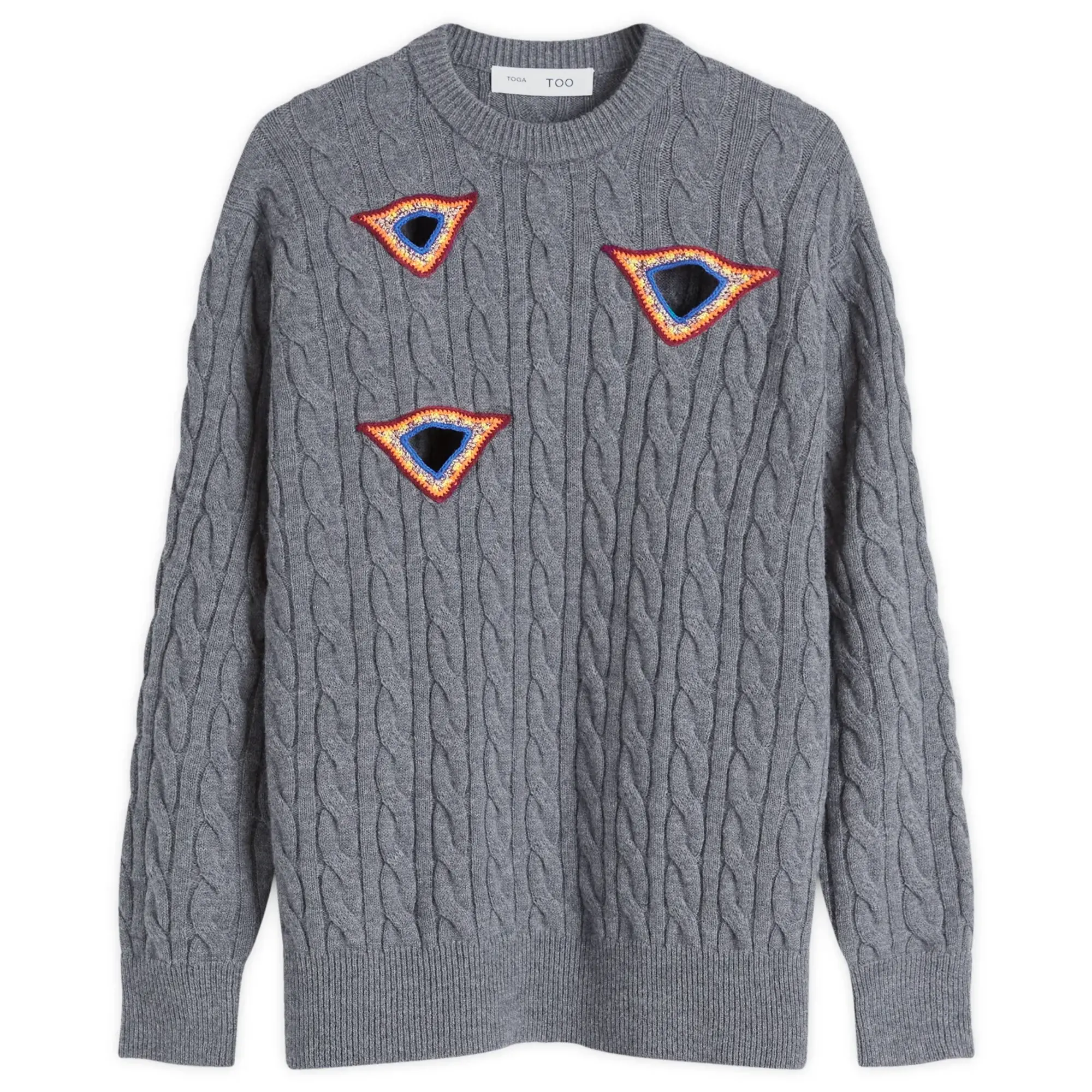 TOGA Women's Archives Cable knit pullover Grey