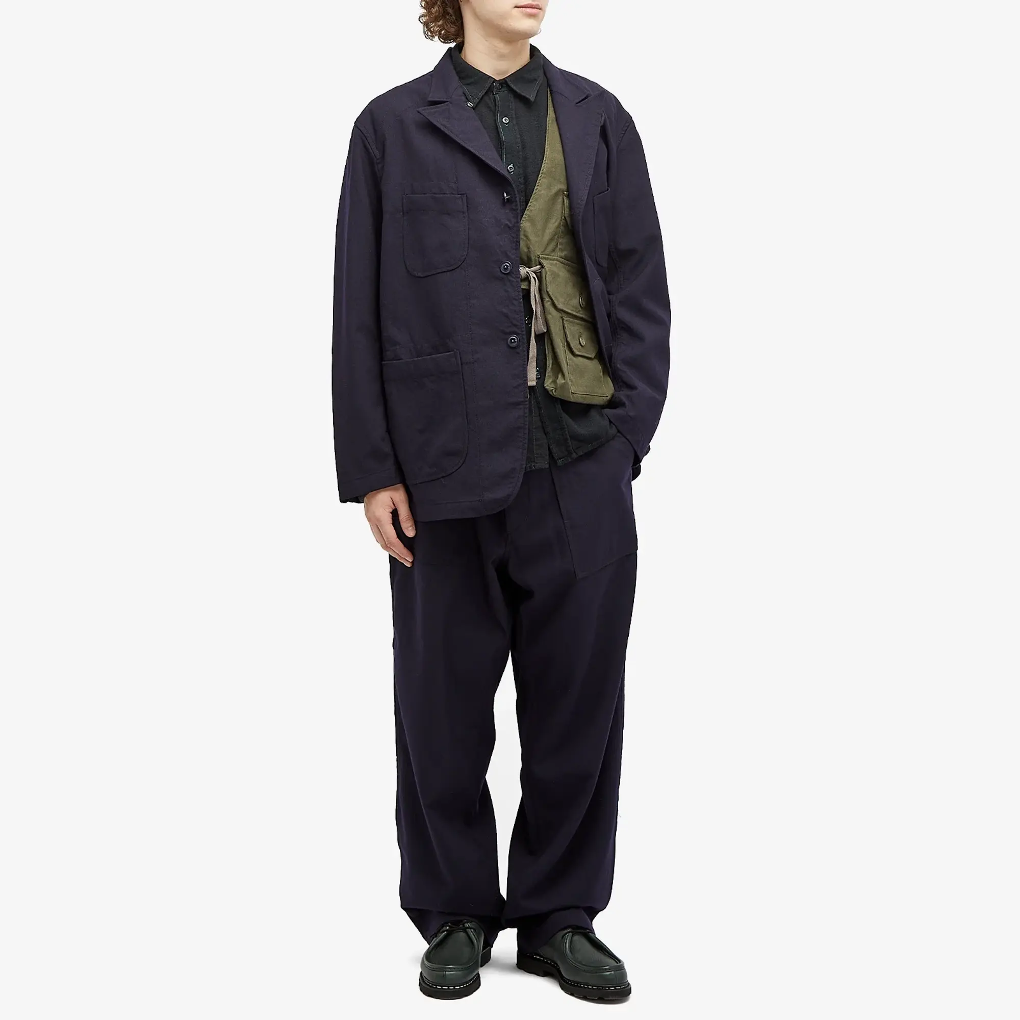 Engineered Garments Men's Fatigue Pant Dark Navy Wool Serge