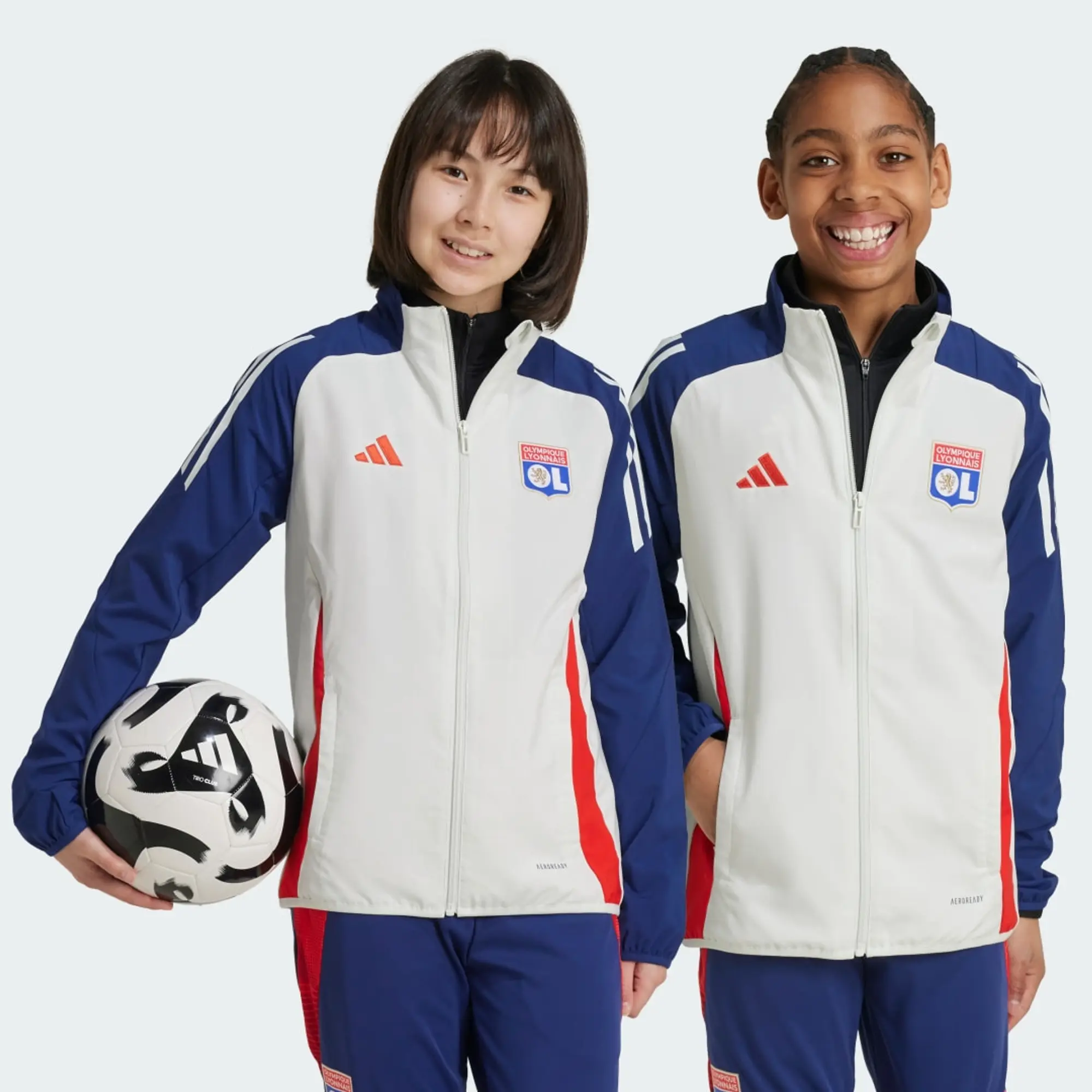 Adidas Olympique Lyon 24/25 Junior Presentation Tracksuit Jacket  7-8 Years -