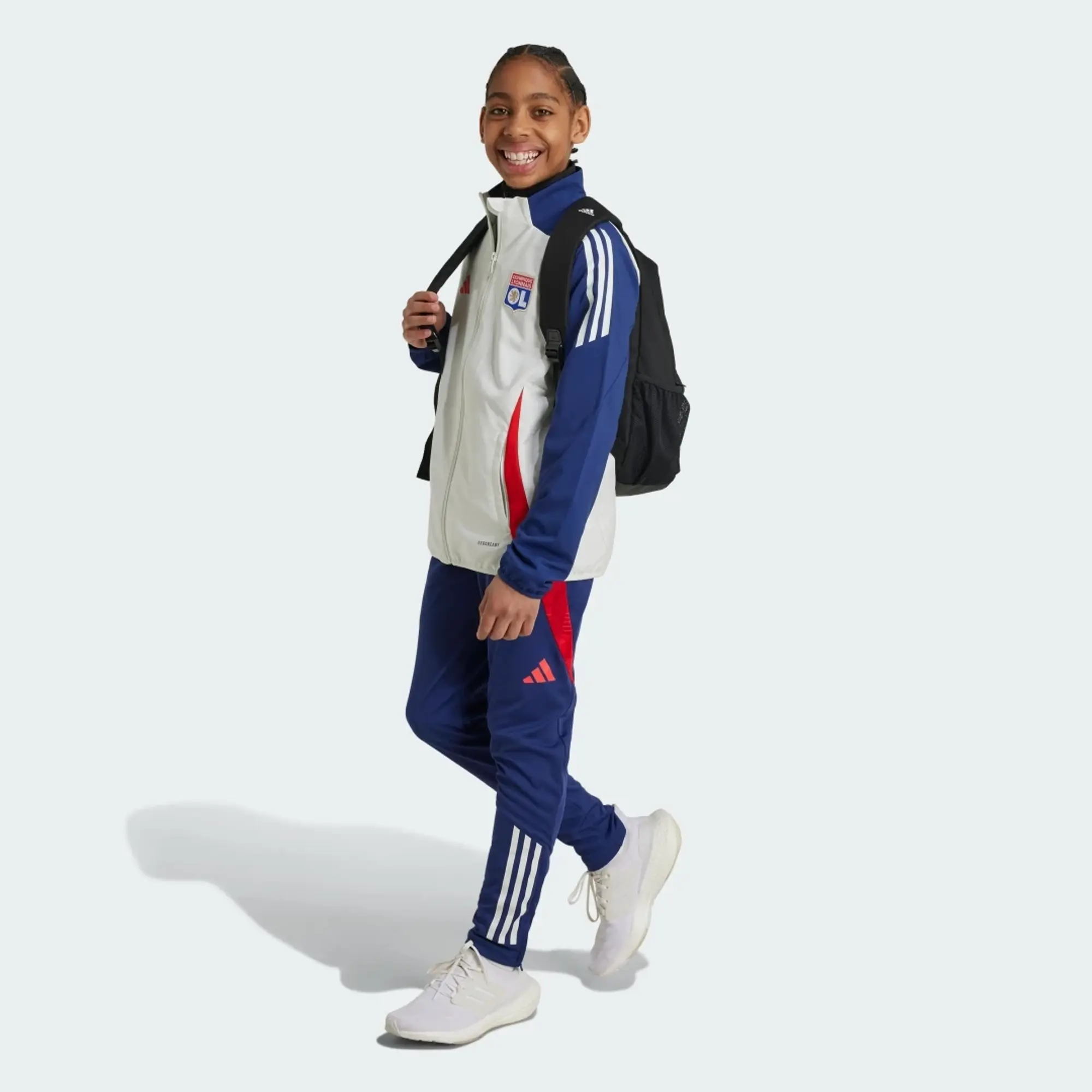 Adidas Olympique Lyon 24/25 Junior Presentation Tracksuit Jacket  7-8 Years -