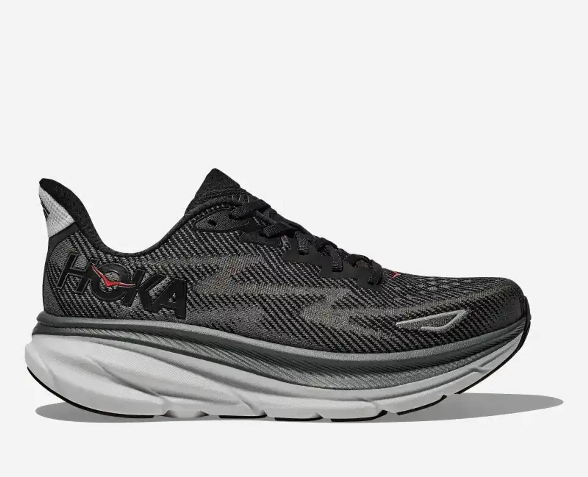 Hoka One One HOKA Men's Clifton 9 Road Running Shoes in Black/Outer Orbit