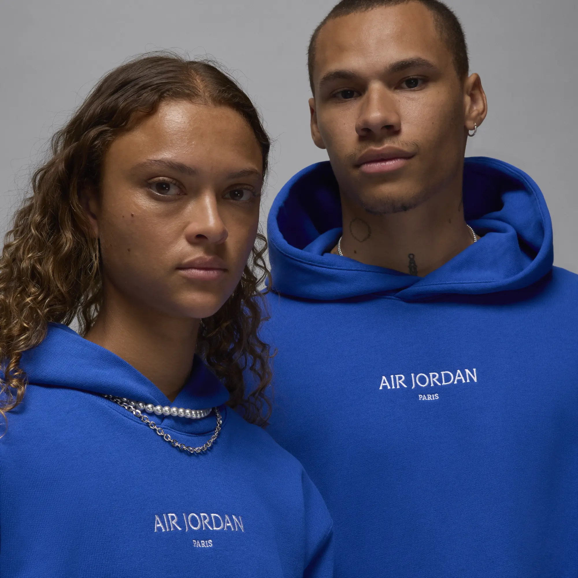 Nike Jordan Nike Air Jordan Wordmark Men's Fleece Pullover Hoodie - Blue - Cotton
