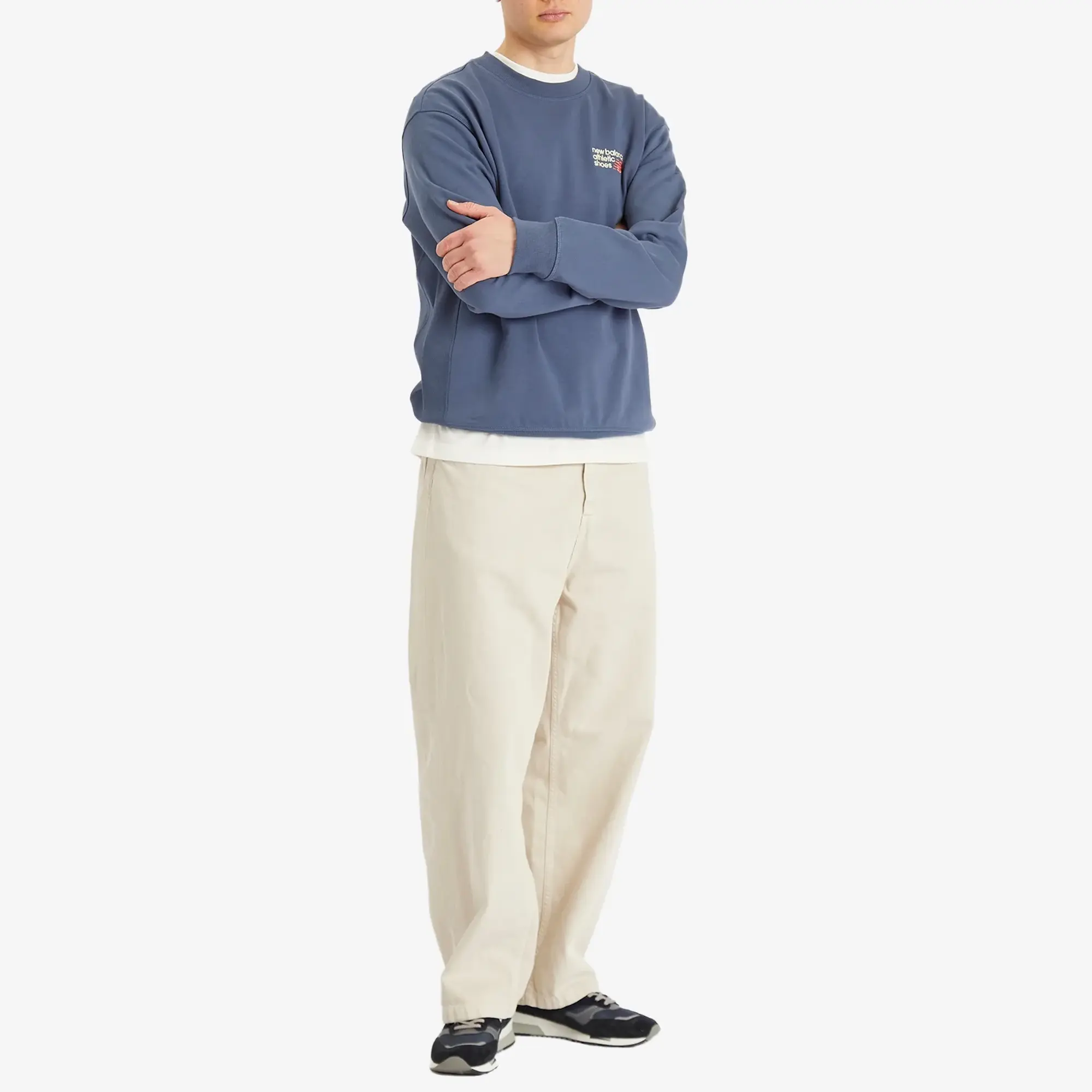 New Balance Athletics Premium Logo Crew Sweat Vintage Indigo