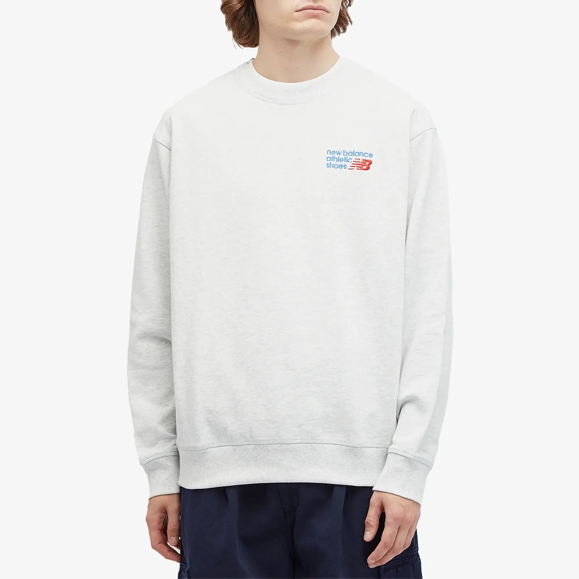 New Balance Athletics Premium Logo Crew Sweat Vintage Indigo