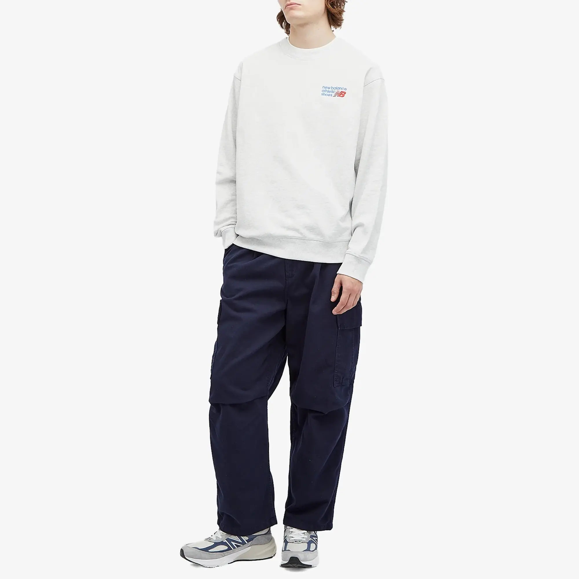 New Balance Athletics Premium Logo Crew Sweat Vintage Indigo