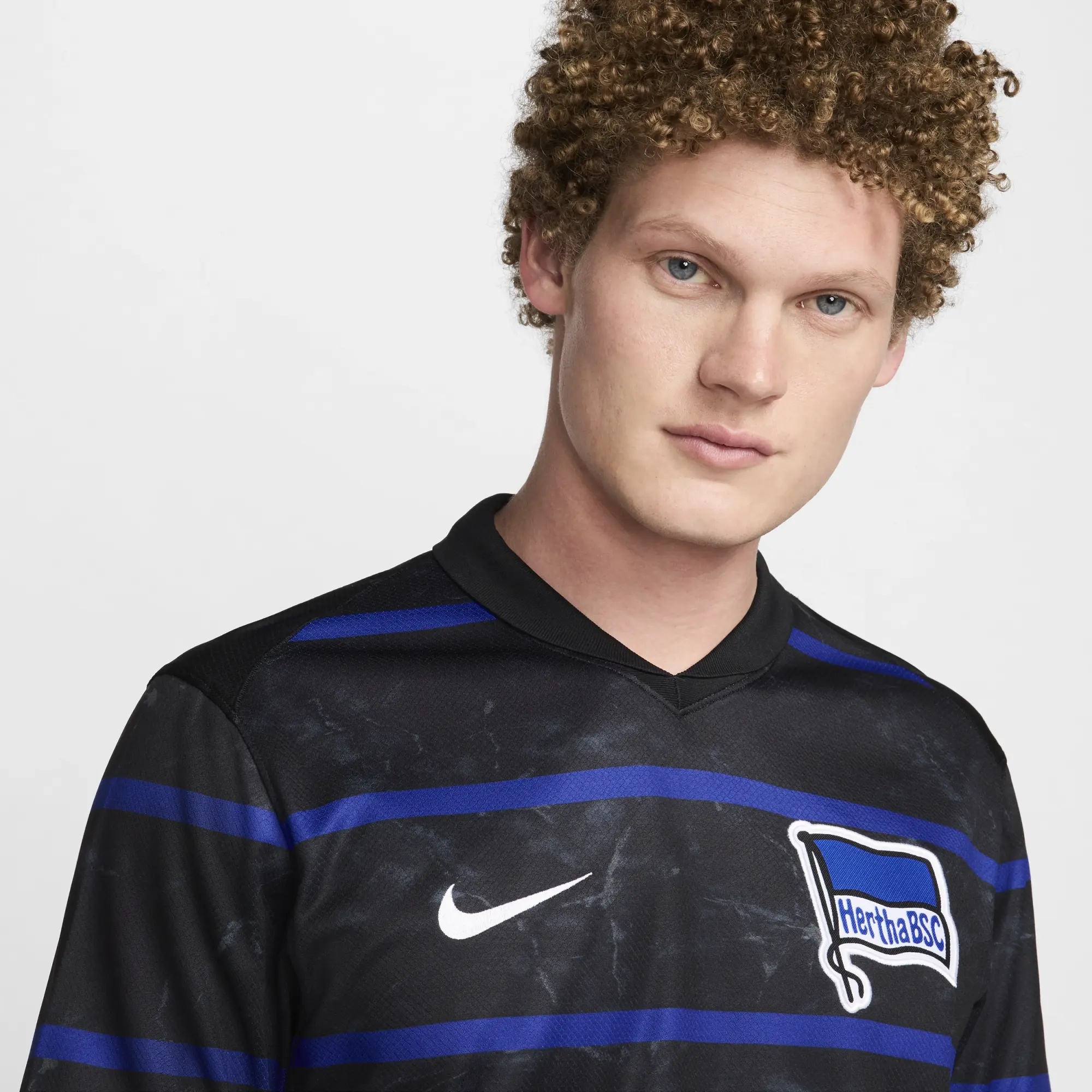 Hertha BSC 2024/25 Stadium Away Men's Nike Dri-FIT Football Replica Shirt - Black - Polyester