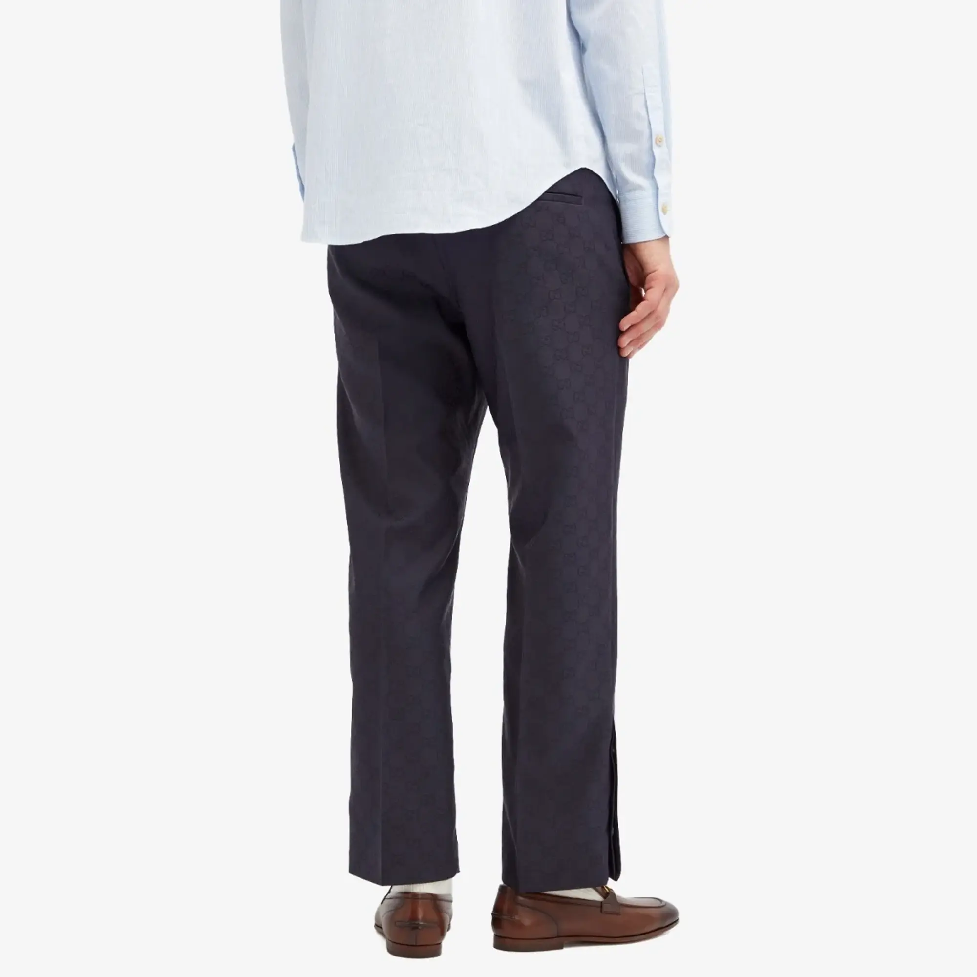 Gucci Men's Jacquard GG Trousers Ink Mix