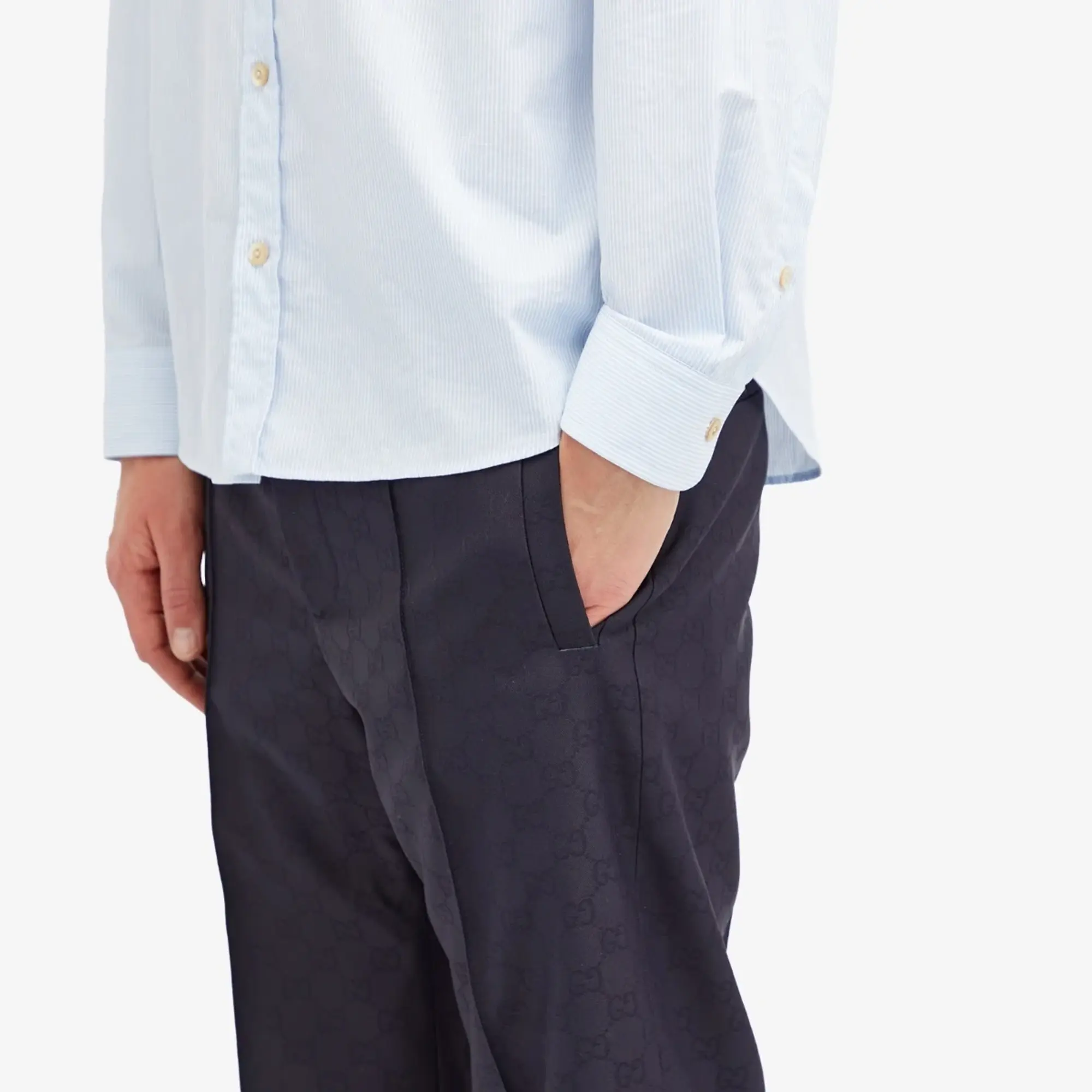 Gucci Men's Jacquard GG Trousers Ink Mix