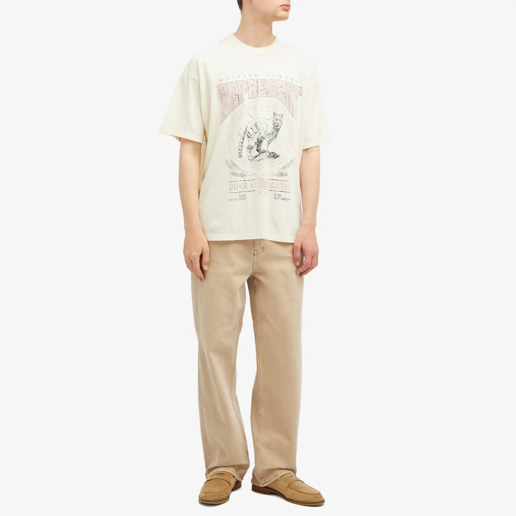Represent Men's D+D Mountain Lion T-Shirt Ecru