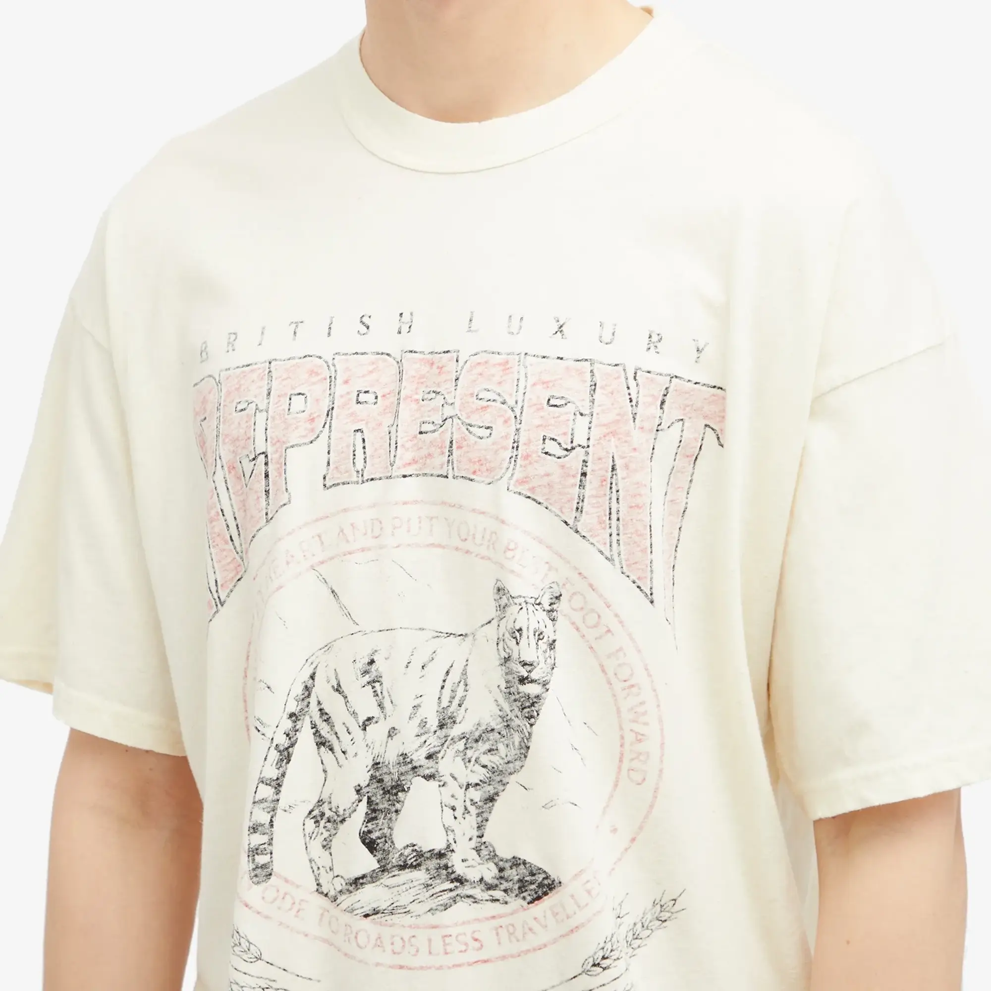 Represent Men's D+D Mountain Lion T-Shirt Ecru