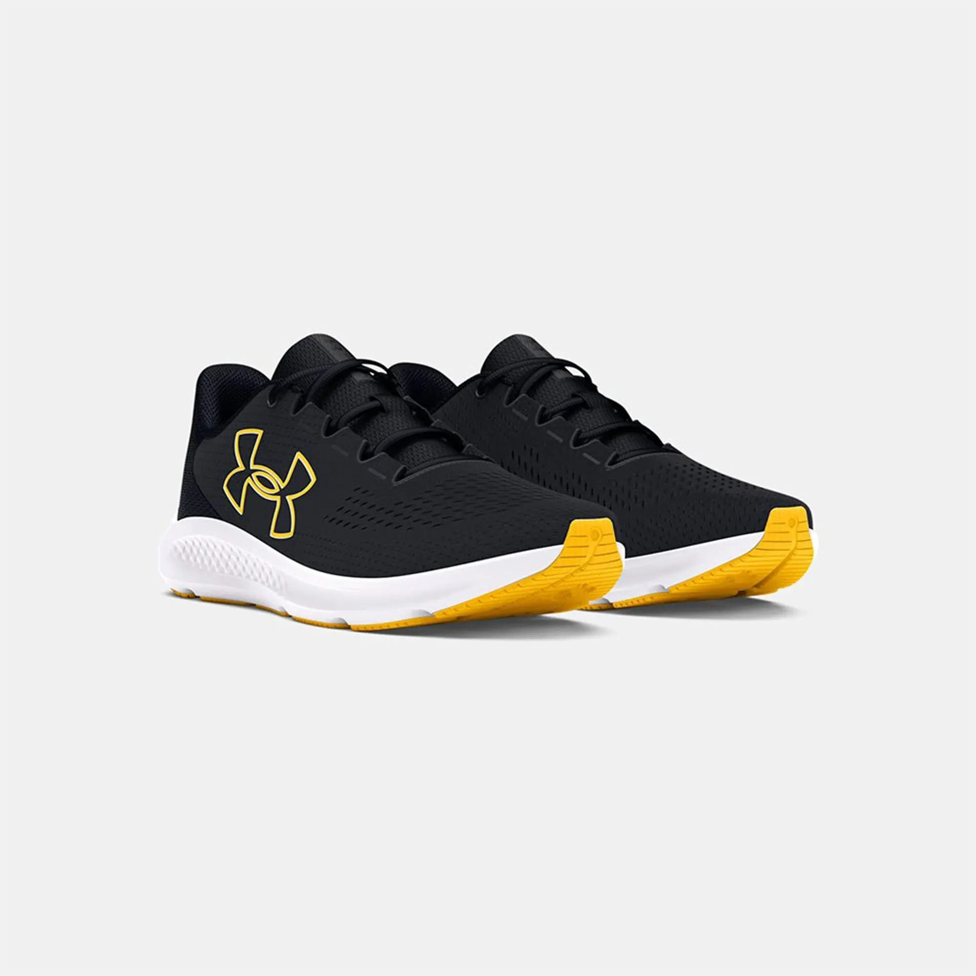 Men's  Under Armour  Charged Pursuit 3 Big Logo Running Shoes Anthracite / Black / Taxi 9