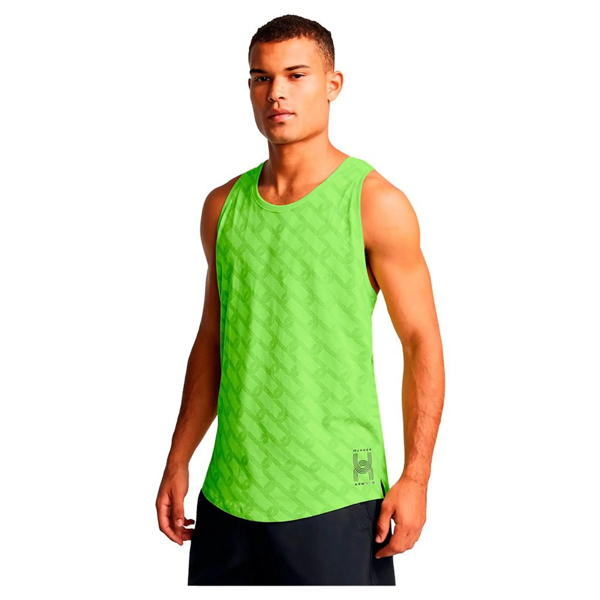 Men's  Under Armour  Run Anywhere Singlet Morph Green / Marine OD Green / Black XXL
