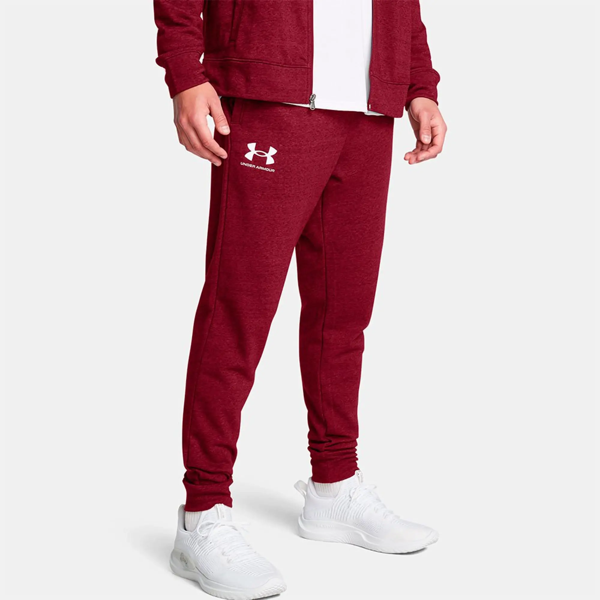 Men's  Under Armour  Rival Terry Joggers Cardinal / Onyx White XL