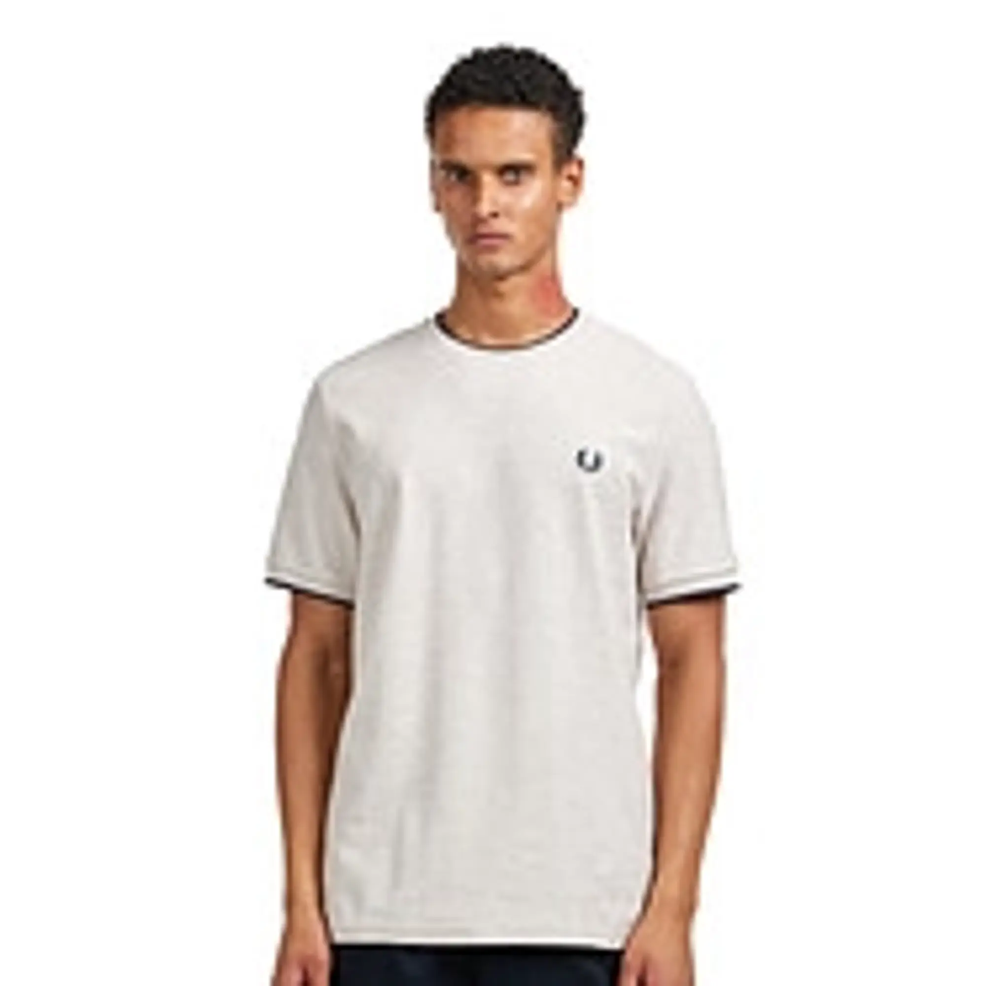 Fred Perry Crepe Pique T-Shirt - Porridge Marl