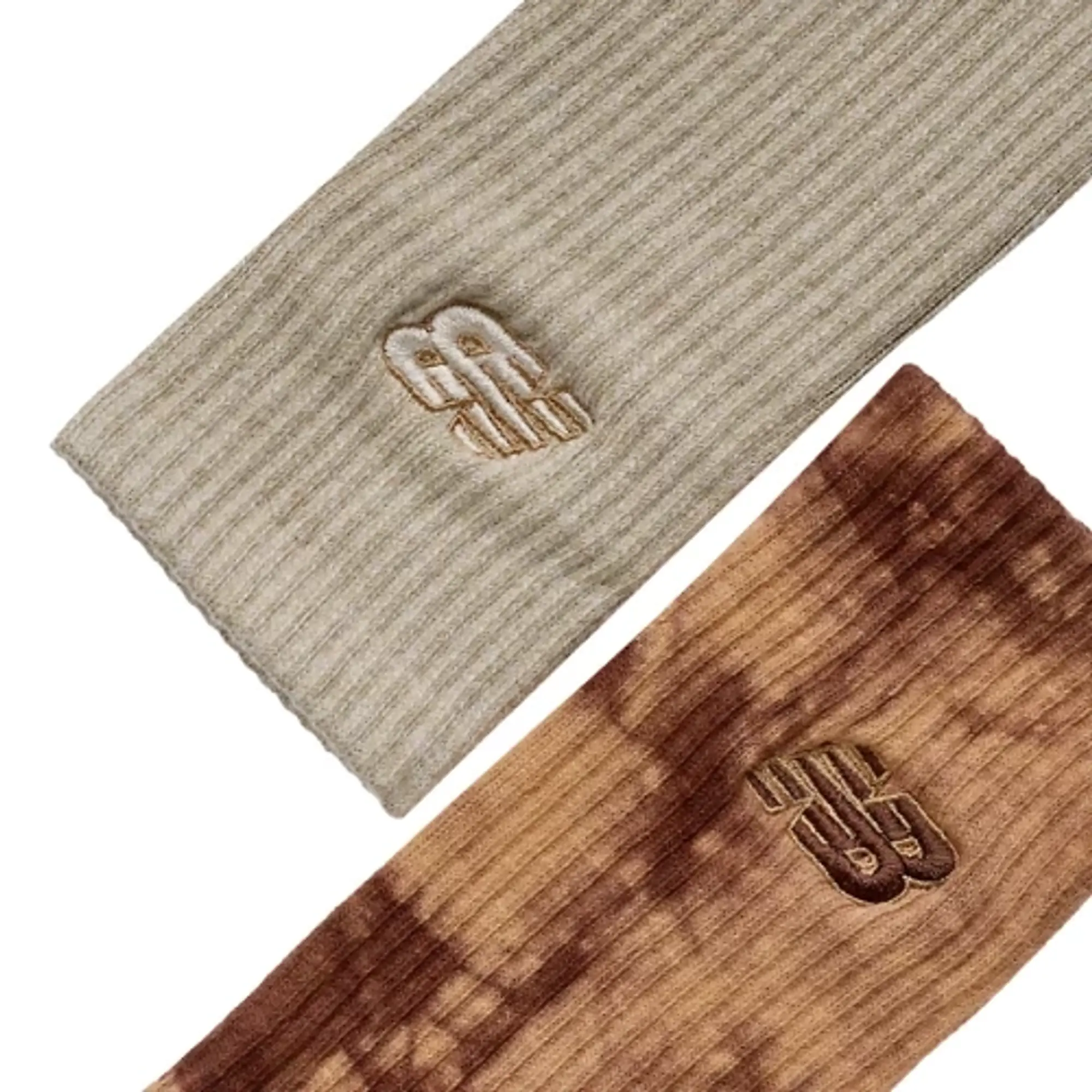 New Balance Tie Dye Midcalf Socks 2 Pack, Brown