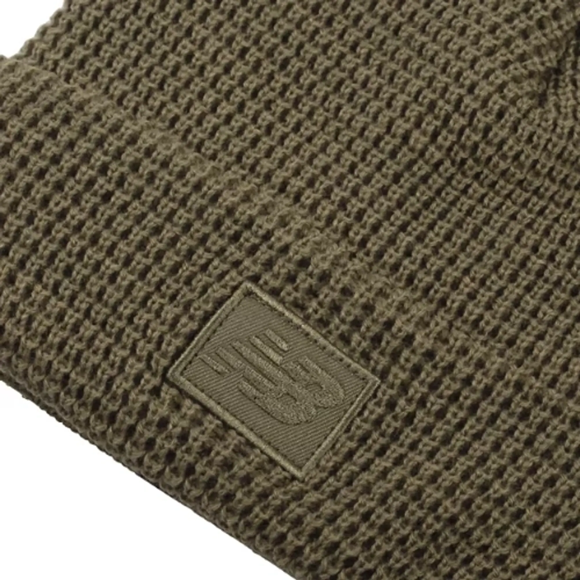 New Balance Unisex Waffle Knit Cuffed Beanie in Green Polyester