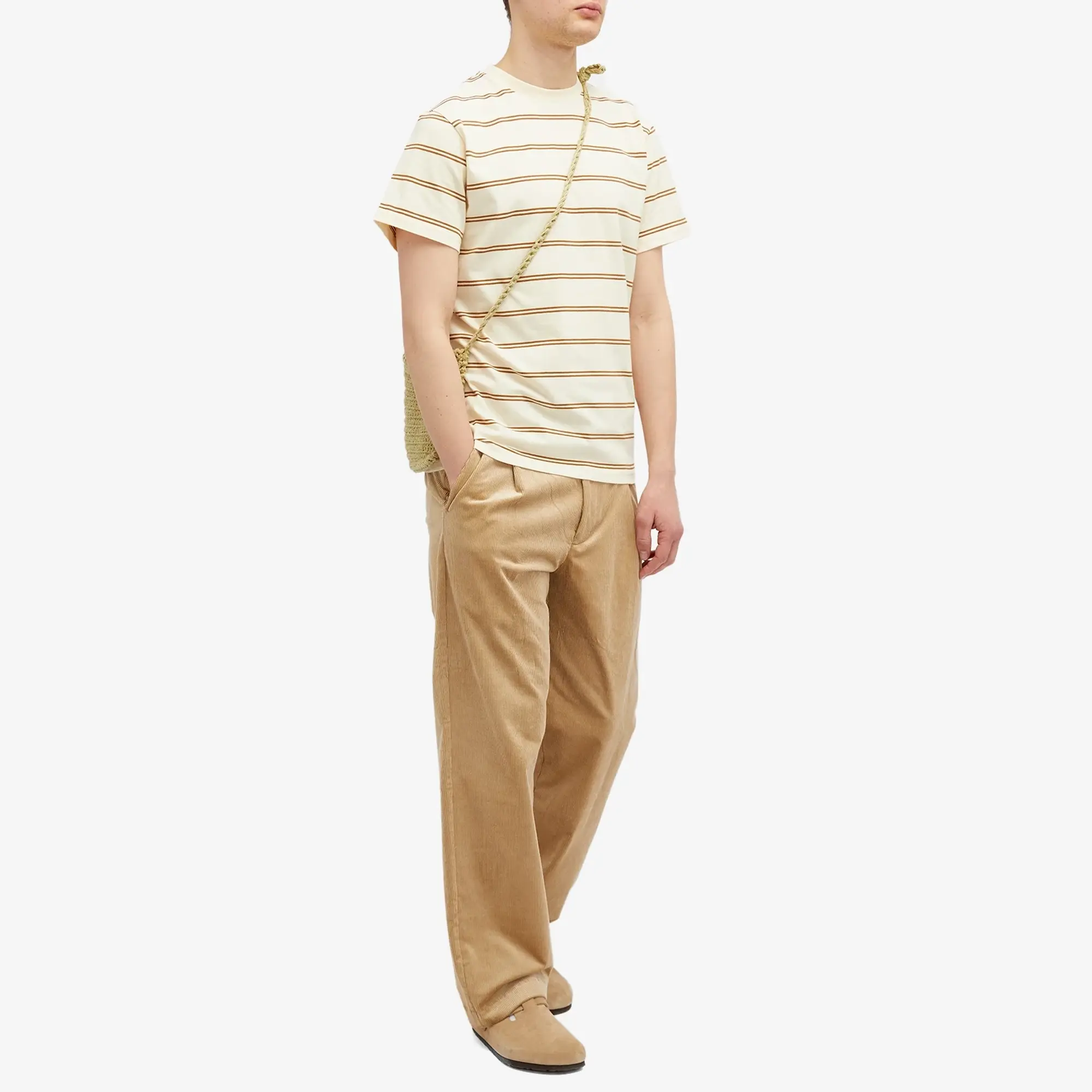 Foret Men's Ferry Stripe T-Shirt Rubber/Cloud